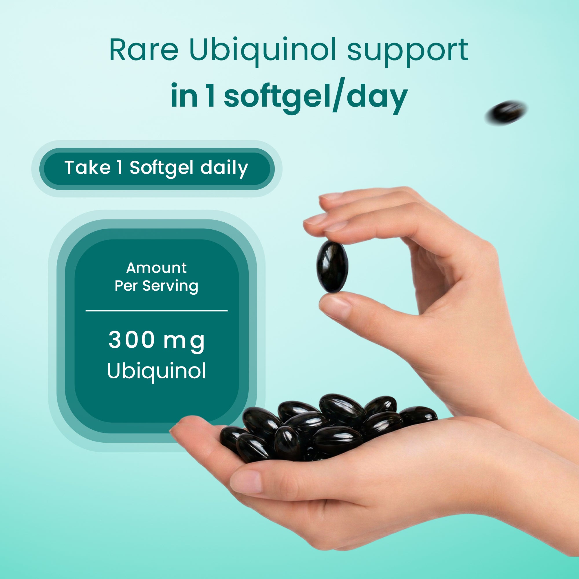 Ubiquinol 300mg, 90 Softgel, Enhanced Bioactivity CoQ10