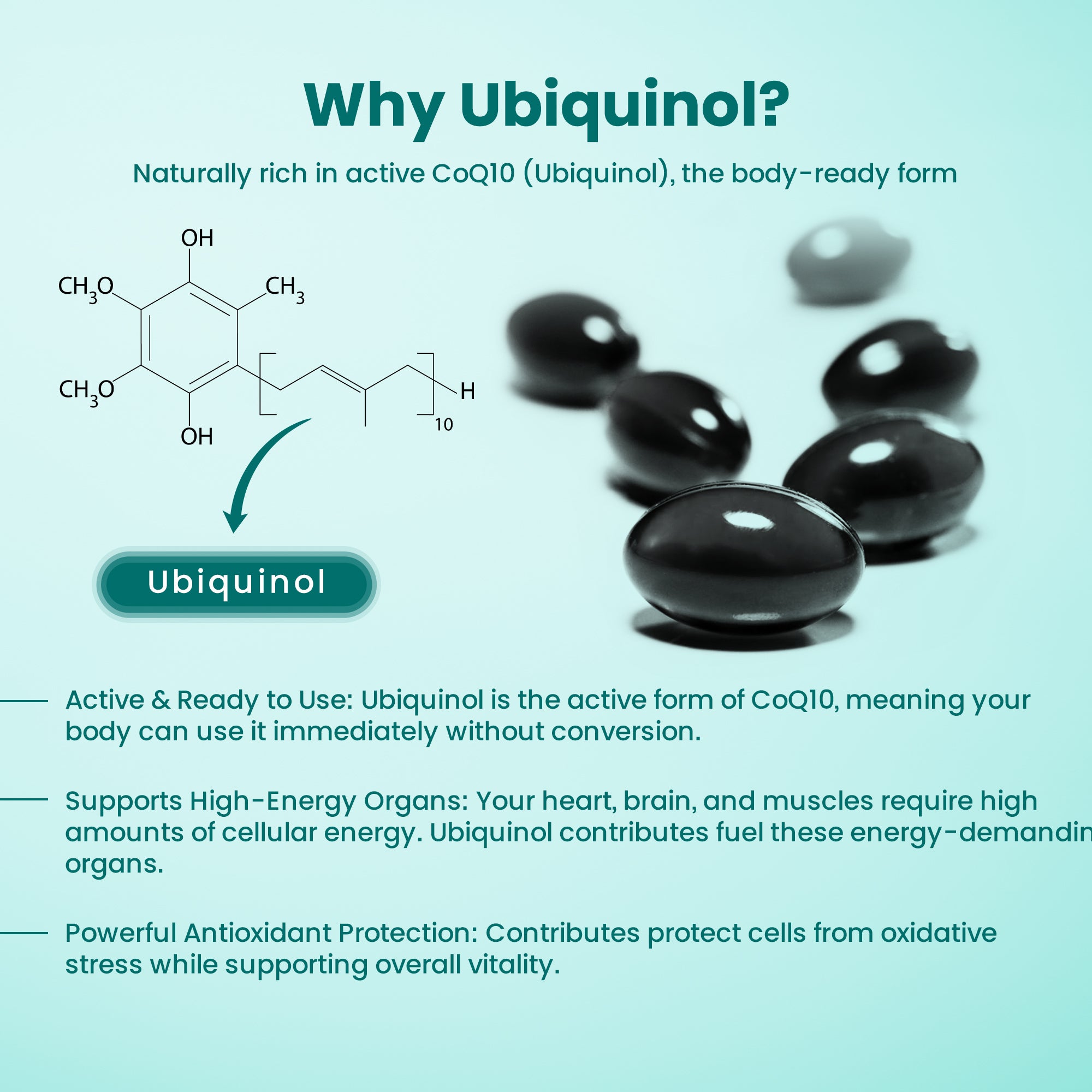 Ubiquinol 300mg, 90 Softgel, Enhanced Bioactivity CoQ10