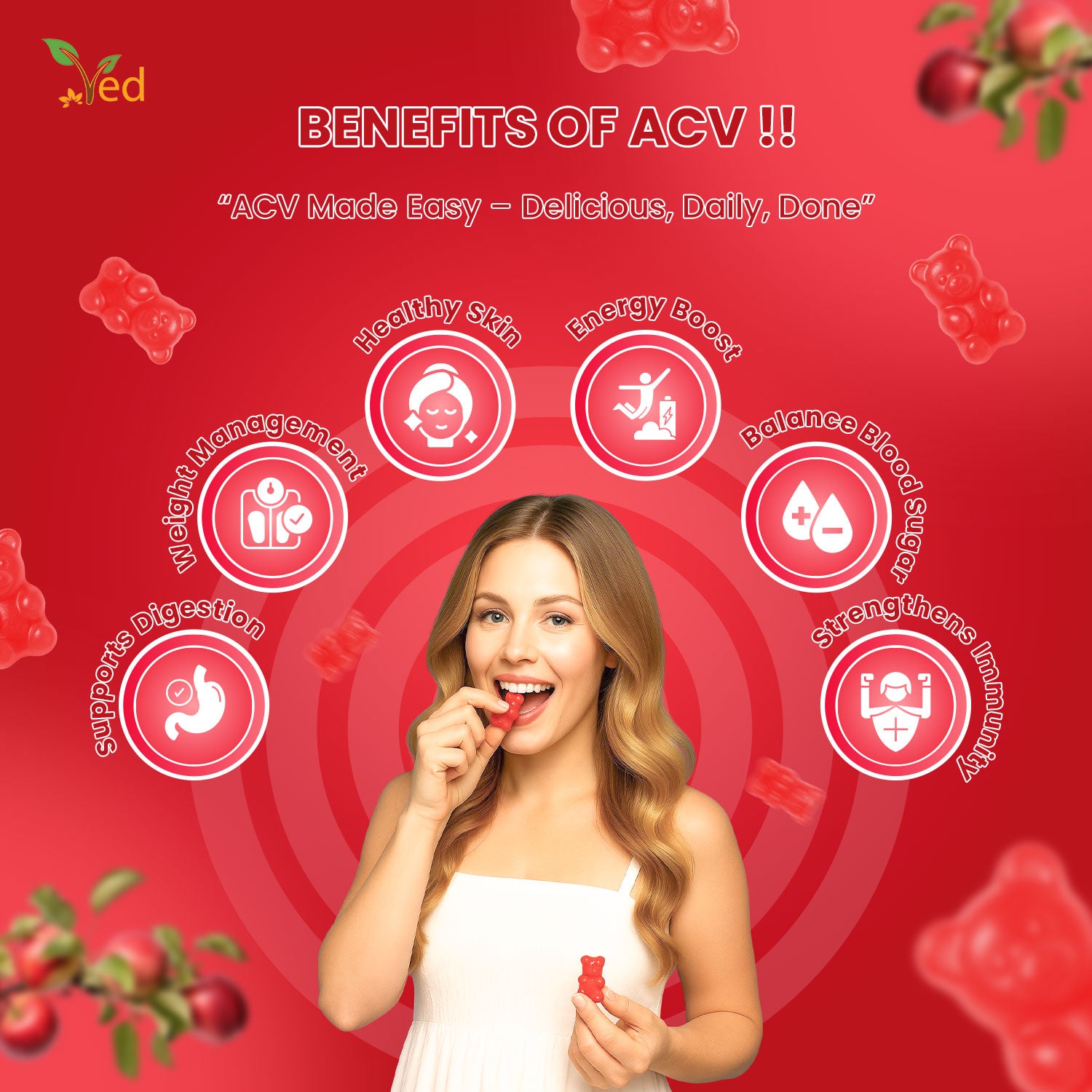 Ved Apple Cider Vinegar Gummies