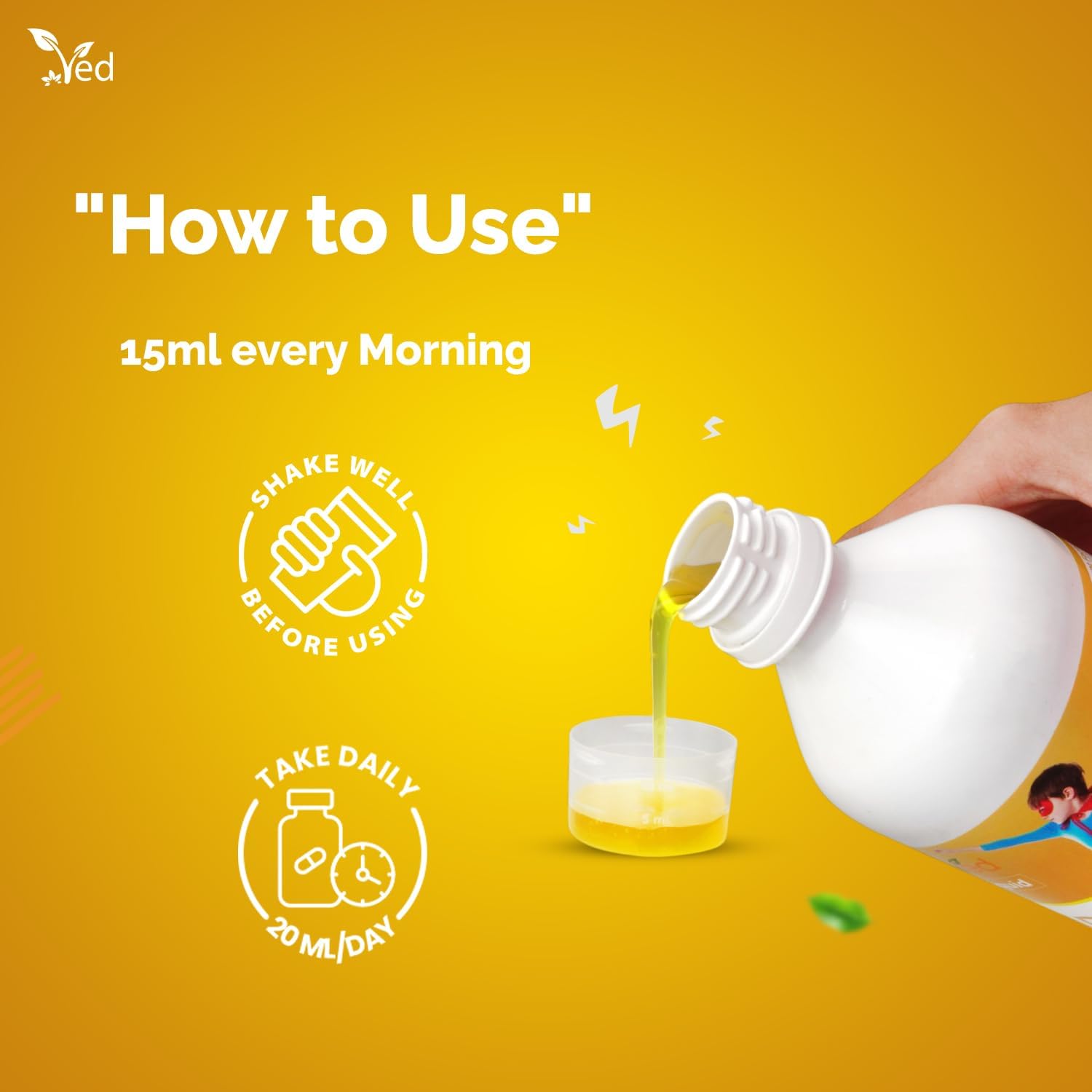 Ved Kids Multi Immune Support for Children, 500ml(33 Days Supply).