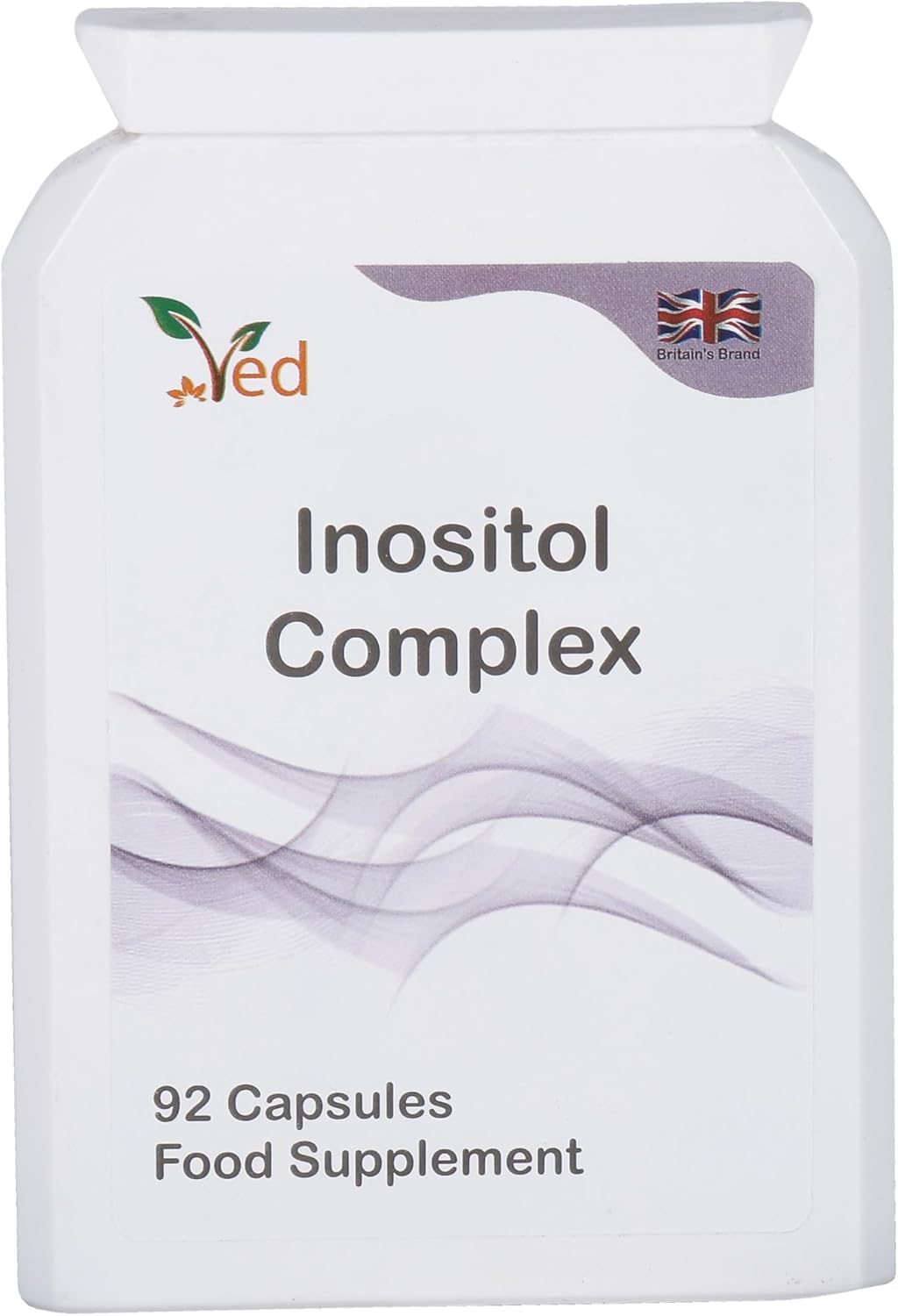 Ved Inositol Complex, Myo- Inositol 2000 mg & D Chiro-Inositol 300 mg, Folate 400 mcg & Chromium 100 mcg, 92 Capsule (23 Days Supply)