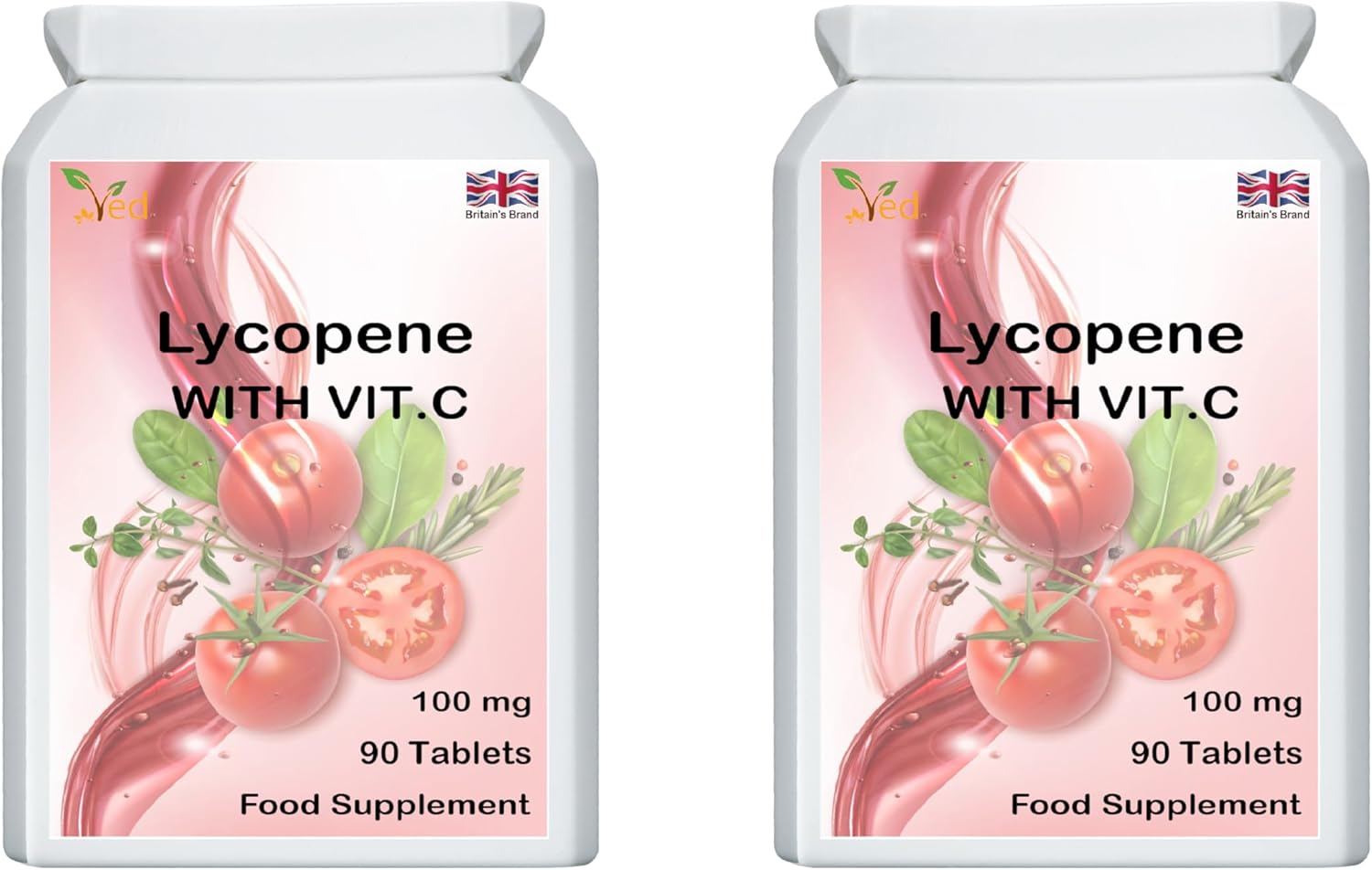 Ved Lycopene Supplement | 100mg 90 Tablets (Pack of 2)