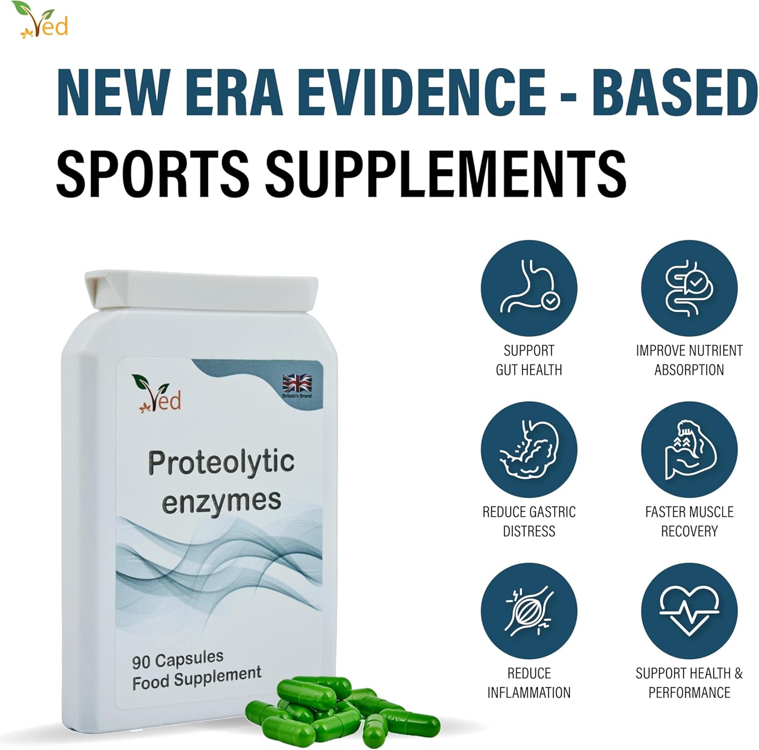 Ved Systemic Proteolytic Enzymes Complex, 90 Capsule(3 Months Supply)
