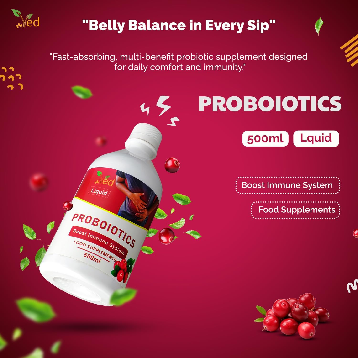 Ved Probiotics & Enzymes 500 ML.