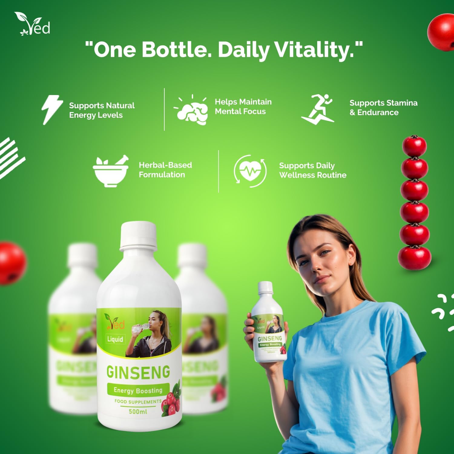 Ved Ginseng liquid Food Supplement (500 ml)