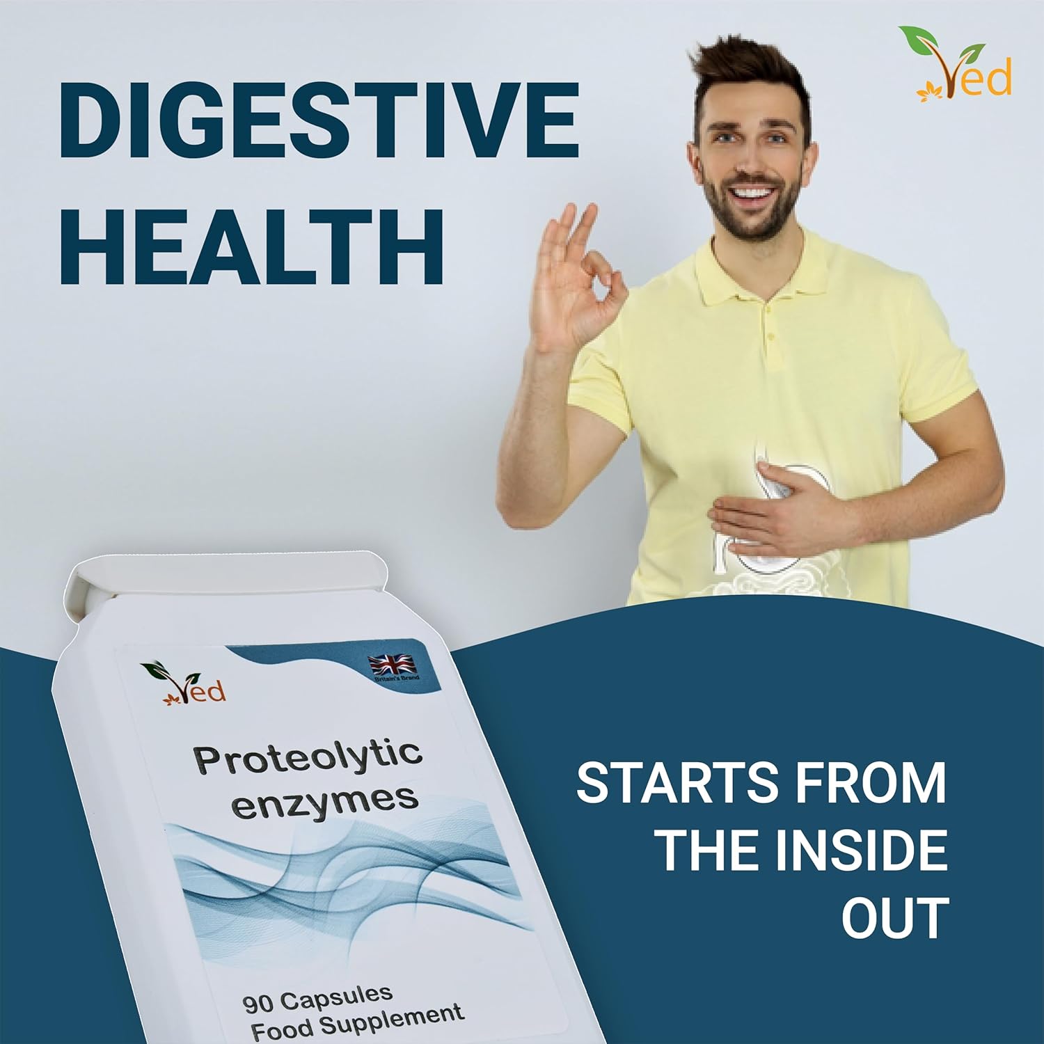 Ved Systemic Proteolytic Enzymes Complex, 90 Capsule(3 Months Supply)
