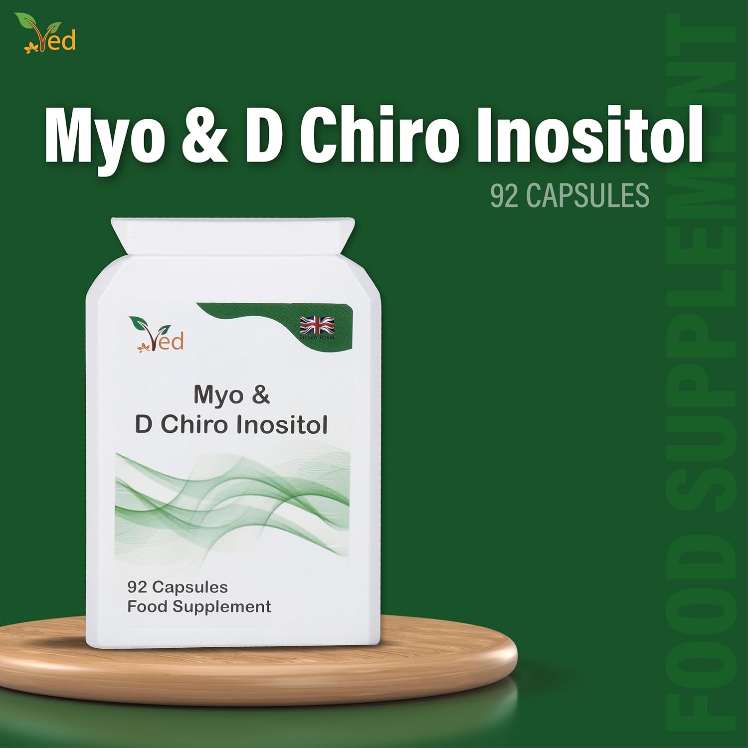 Ved Myo & D Chiro Inositol, 92 Capsule (23 Days Supply)