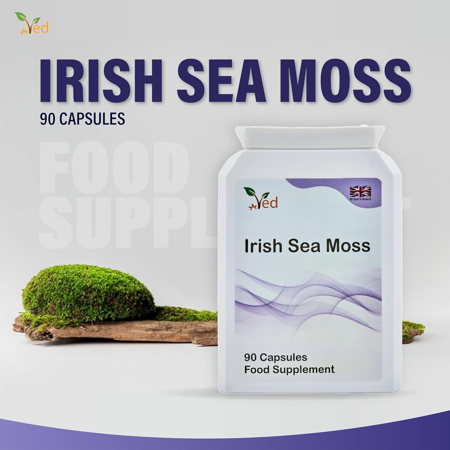 Ved Organic Irish Sea Moss 90 Capsules (45 Days Supply)