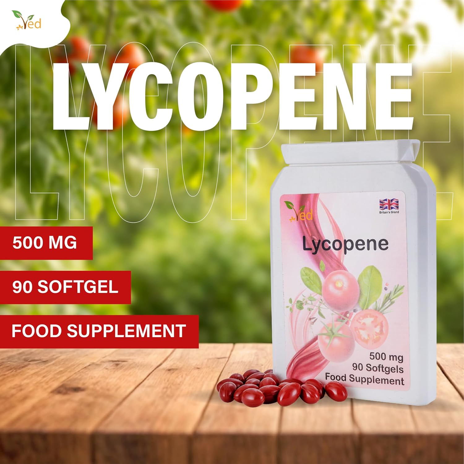 Lycopene 500mg 90 softgels (capsules)