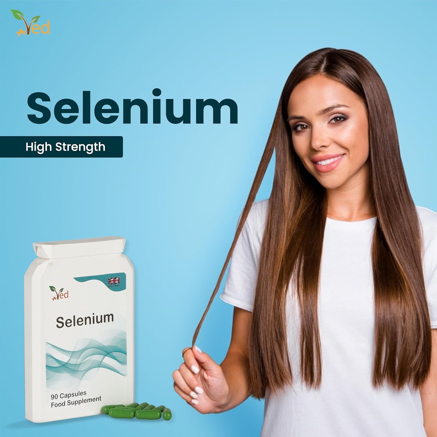 Ved Selenium 200mcg, 90 Capsule (3 Months Supply)