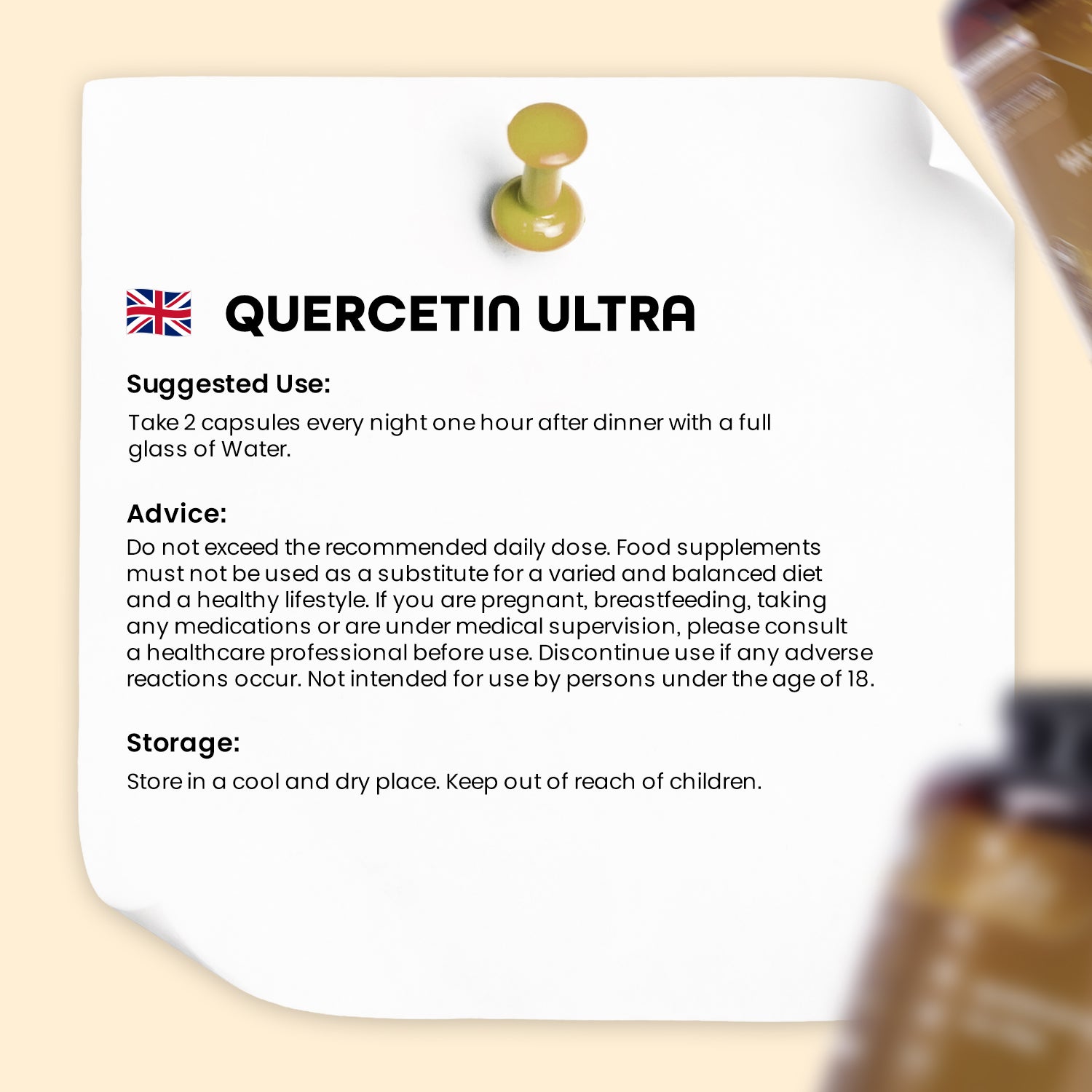 Quercetin 1000mg Supplement – 180 High Strength Vegan Capsules – 90 Day Supply – Non-GMO, Gluten Free Antioxidant Supplement.