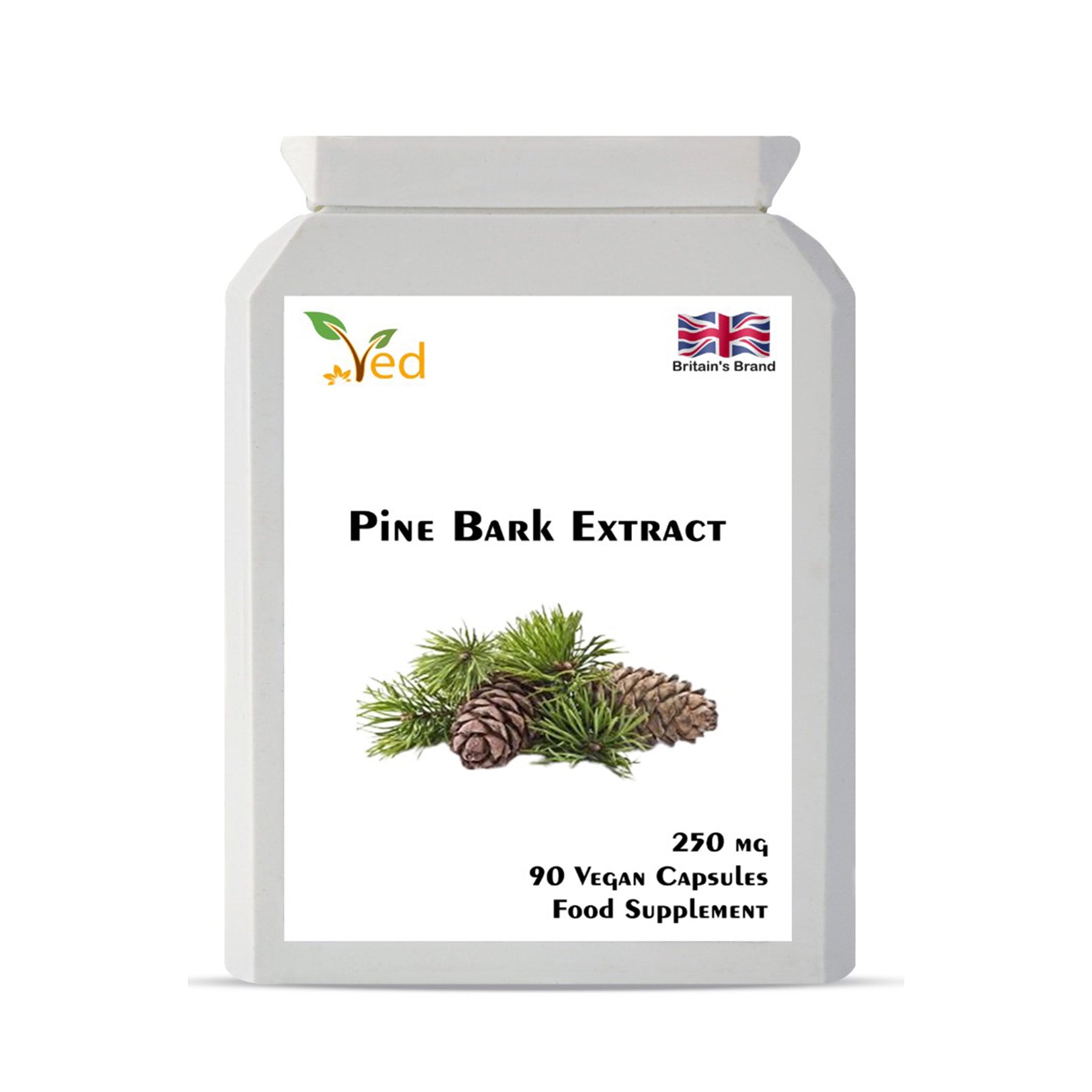 Pine Bark Extract 250mg | 90 vegan Capsules | High Strength Supplement |