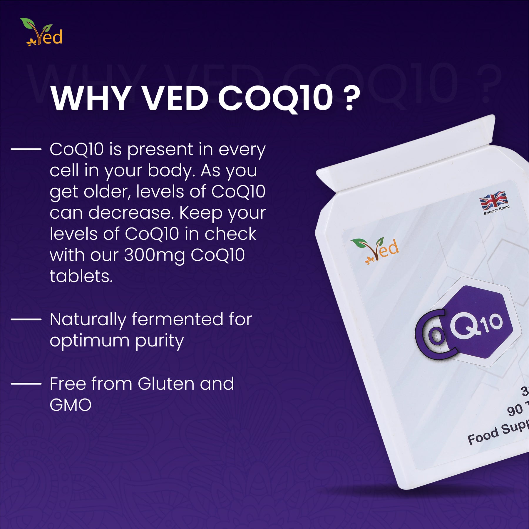 Co Enzyme Q10 300 mg 90 Tablets GMP Guaranteed Quality