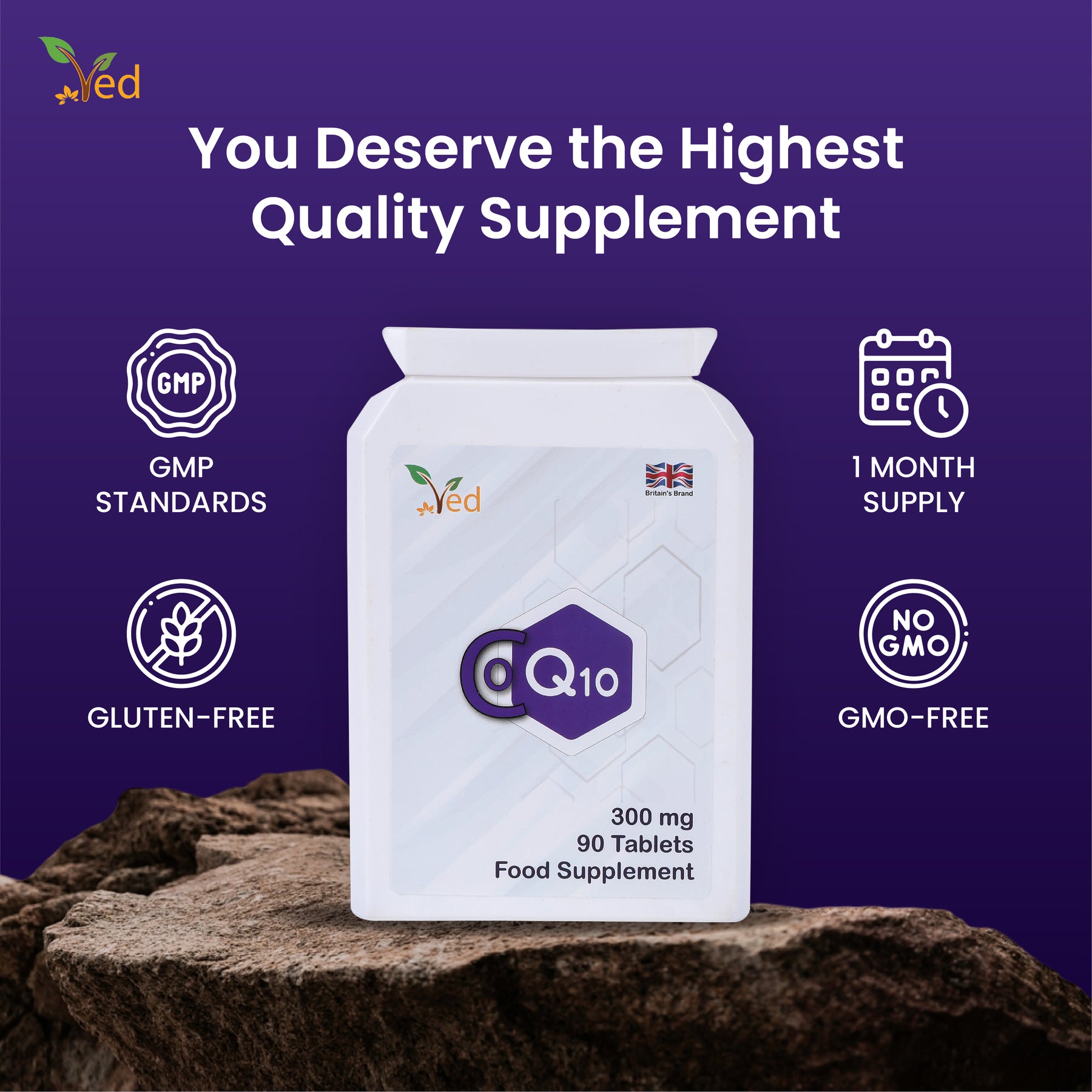 Co Enzyme Q10 300 mg 90 Tablets GMP Guaranteed Quality