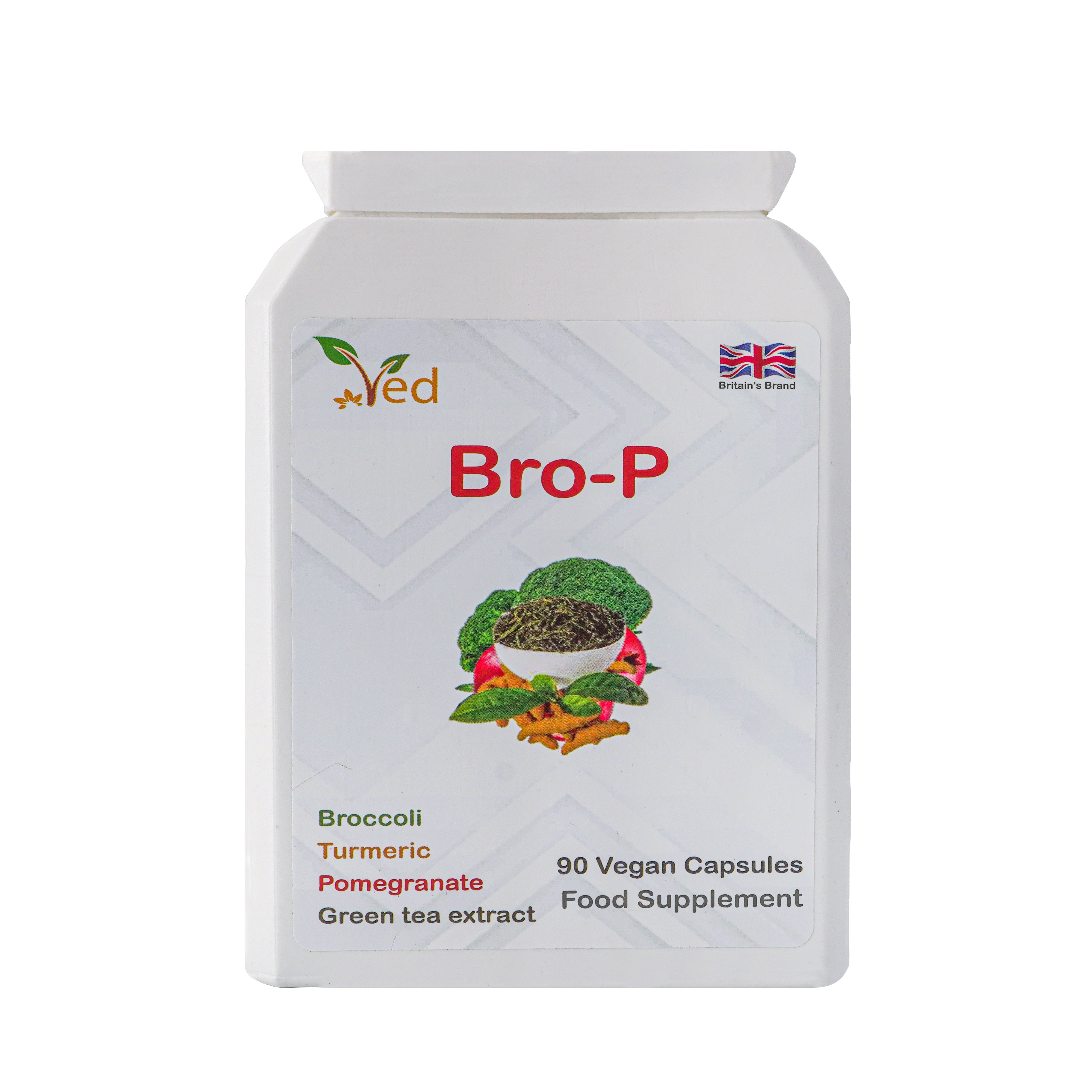 BRO-P Polyphenol Daily Antioxidant Support Capsules, Vegan 90 Capsules, 45 Days Supply