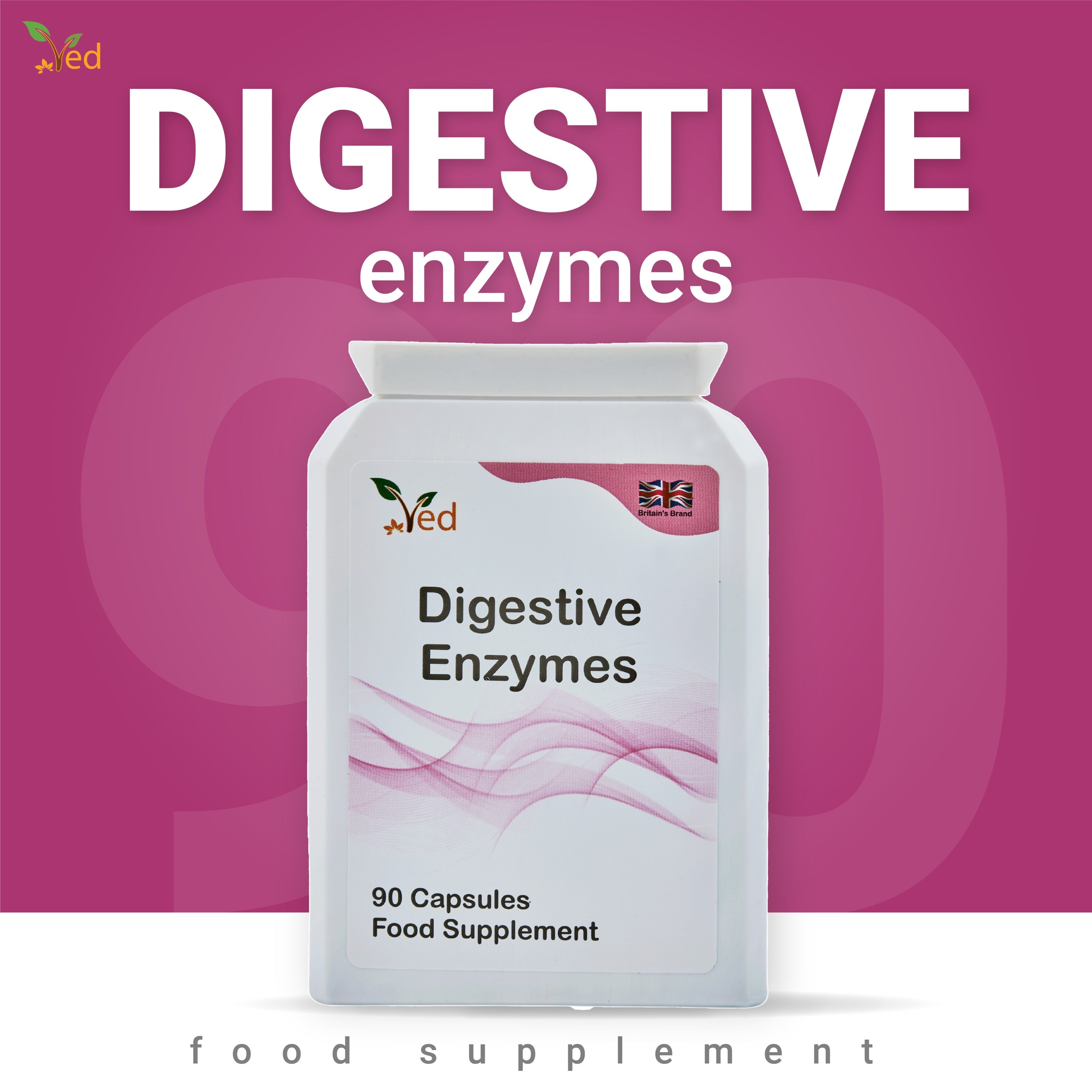 Ved Digestive Enzymes, 90 Capsules(45 Days Supply)