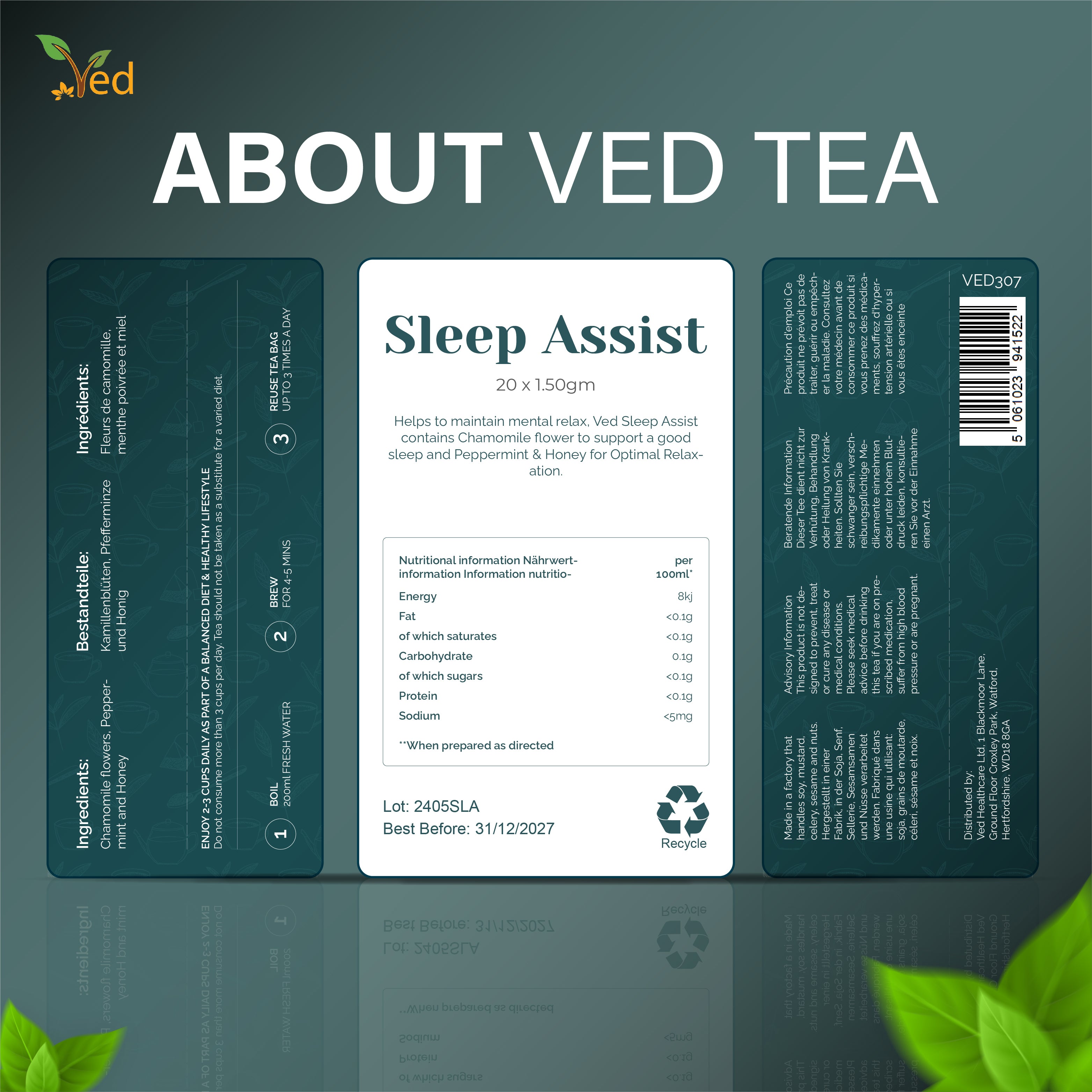 Ved Tea bag 20 Tea Bags (Sleep Assist Tea)