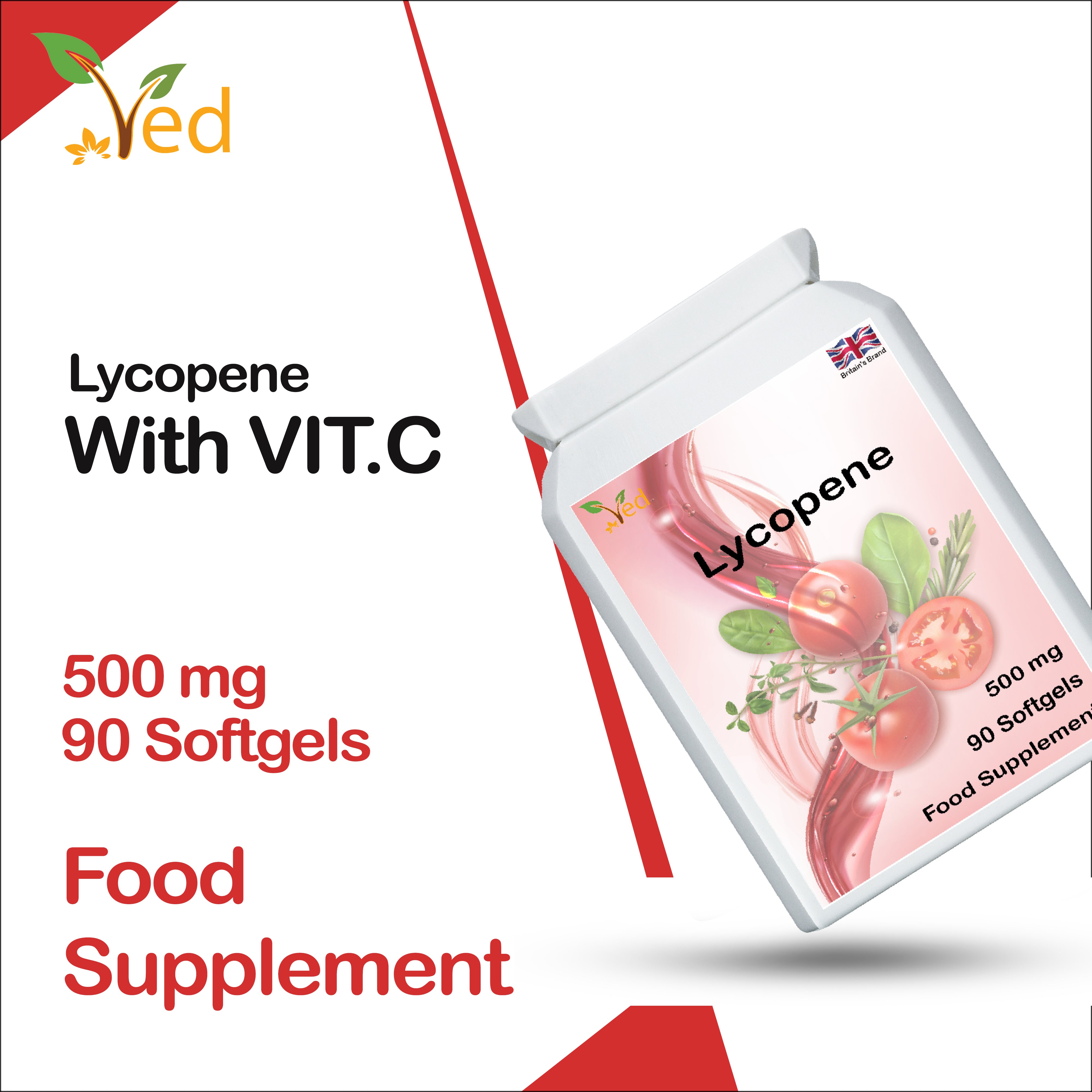 lycopene 500 mg 180 Softgels (Pack Of 2)