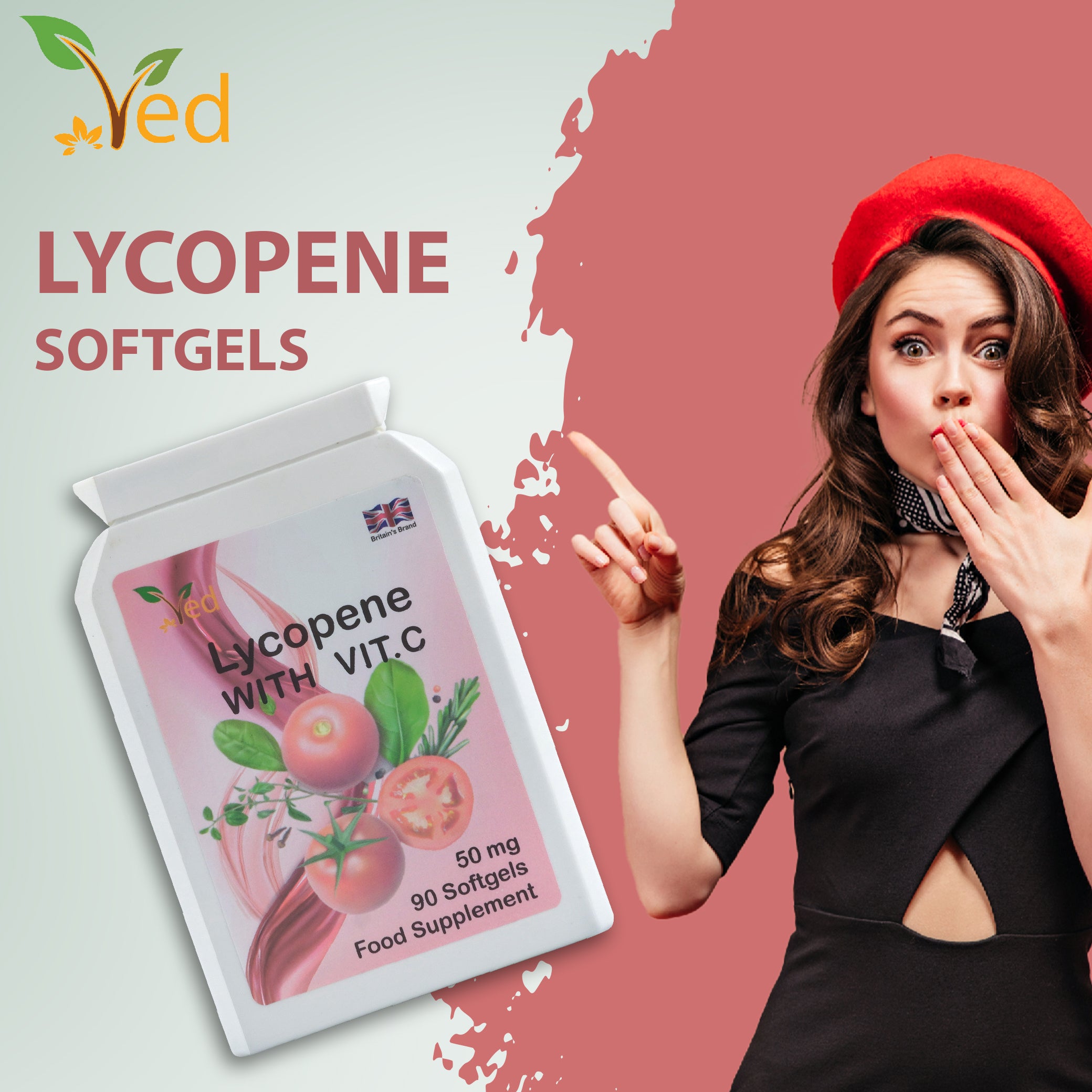 Lycopene 50 mg | 180 softgel, 6 Month Supply.