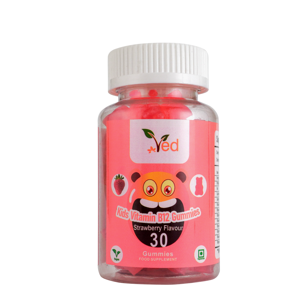 Kids Vitamin B12 Gummies Strawberry flavor 30 gummies/bottle