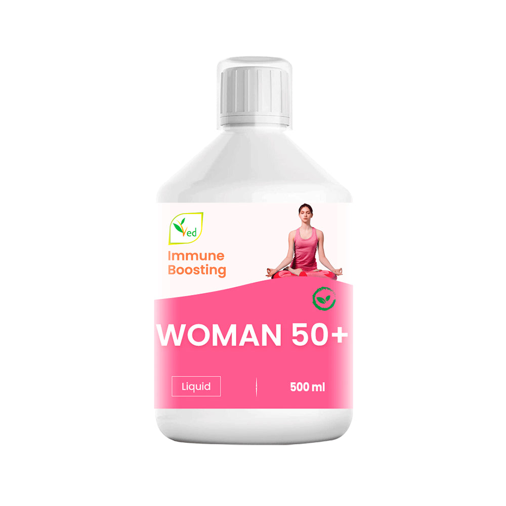 Ved Woman 50 Plus Liquid Multivitamin Supplement for Women, 500 ml- Immune Boosting - Contains, -149 Vitamins & Minerals, Vitamin C, Vitamin D, B12 for Women Health, 33 Days Supply.