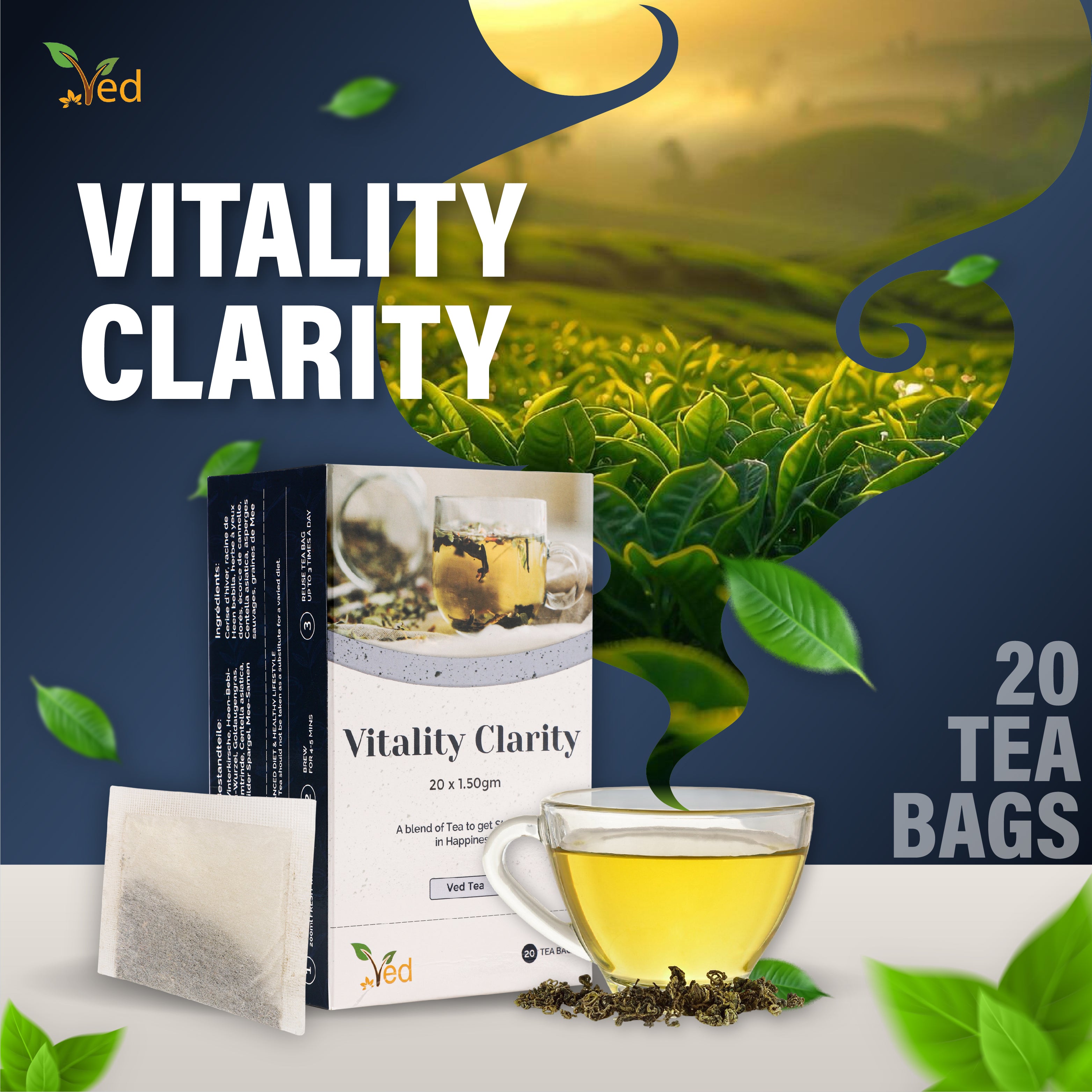 Ved Tea bag 20 Tea Bags (Vitality Clarity Tea)