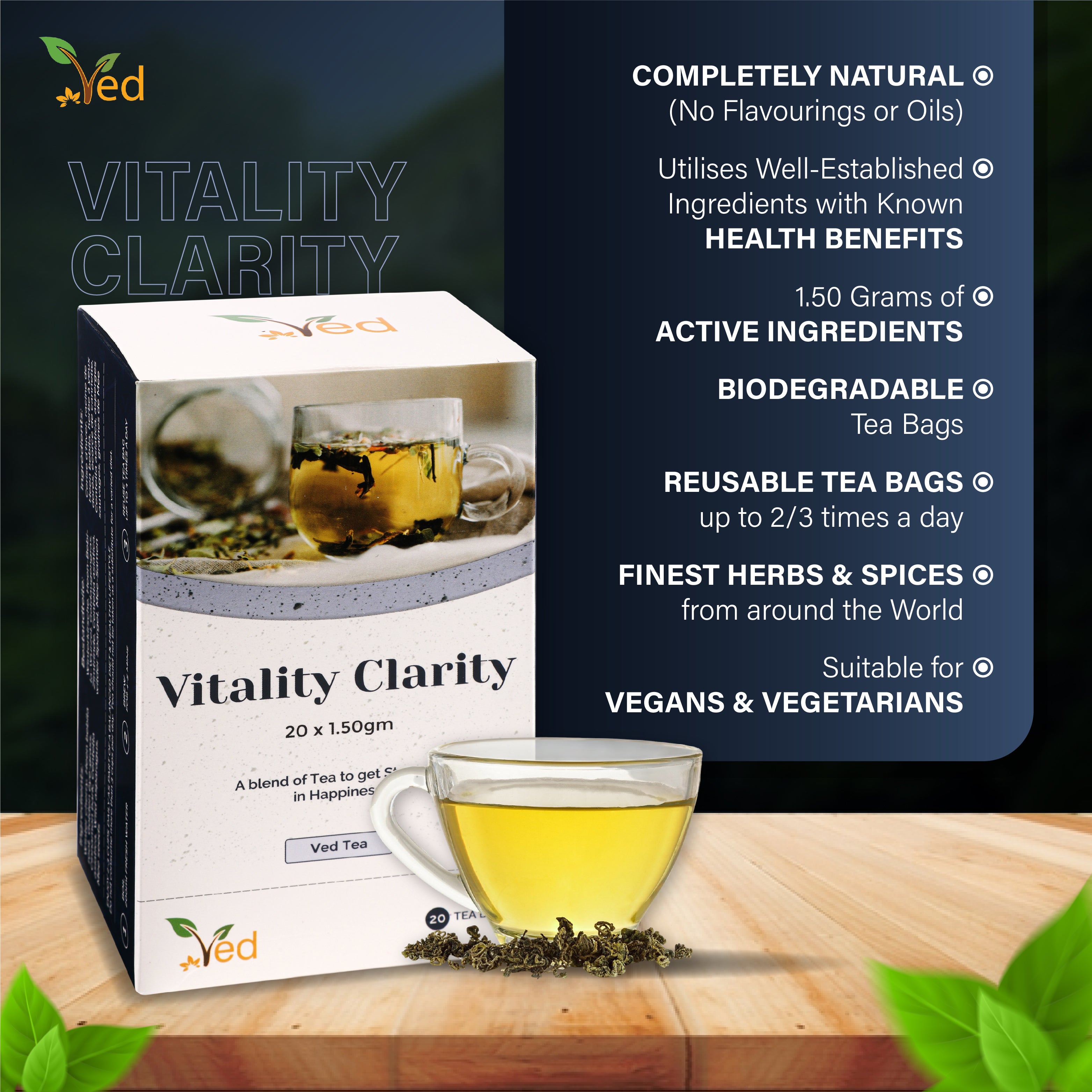 Ved Tea bag 20 Tea Bags (Vitality Clarity Tea)