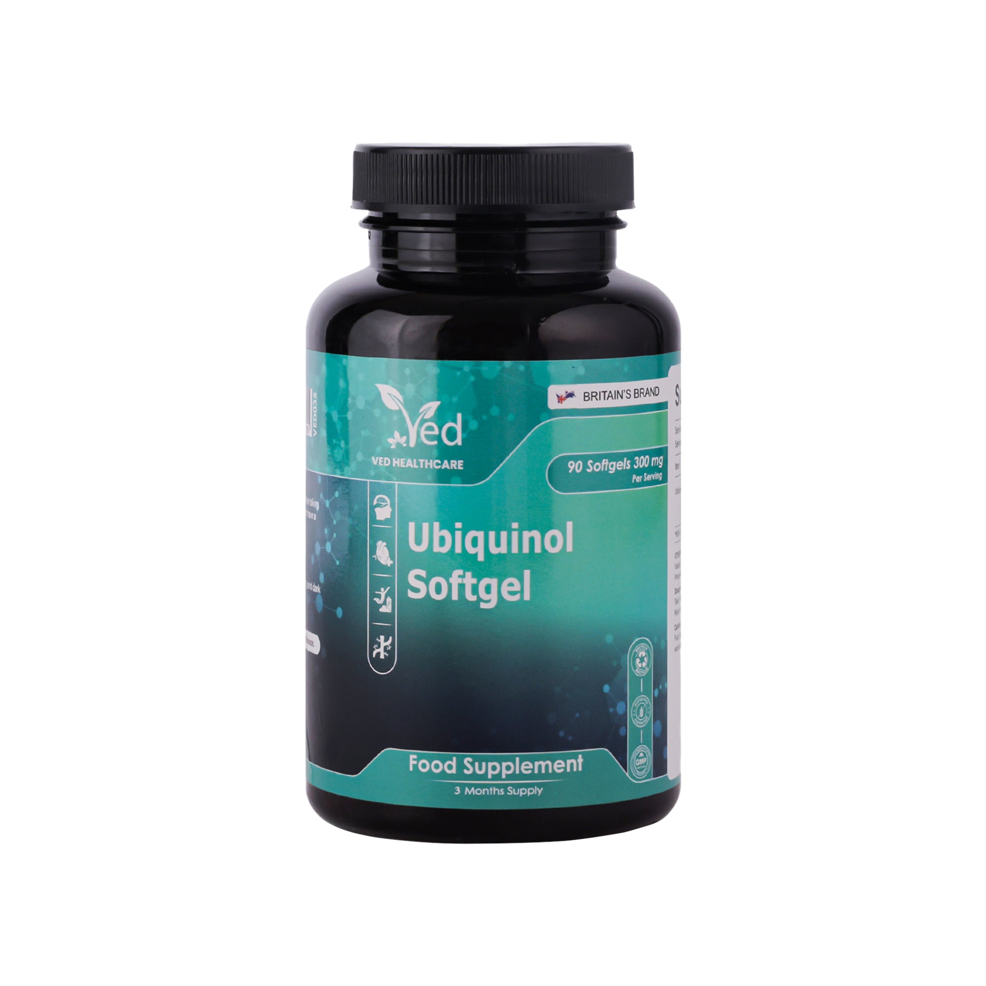 Ubiquinol 300mg, 90 Softgel, Enhanced Bioactivity CoQ10