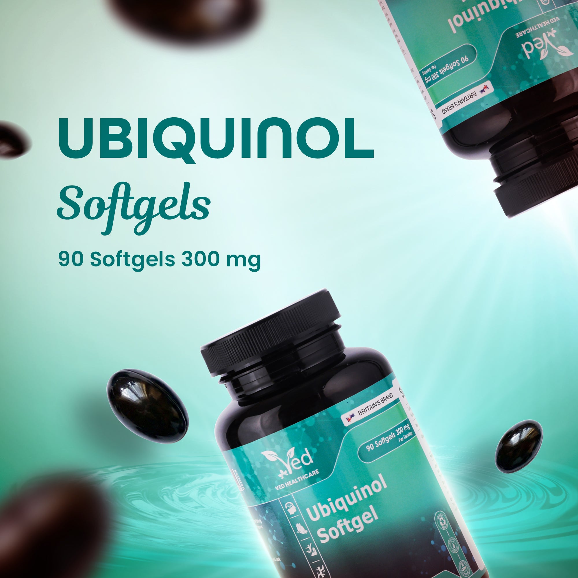 Ubiquinol 300mg, 90 Softgel, Enhanced Bioactivity CoQ10