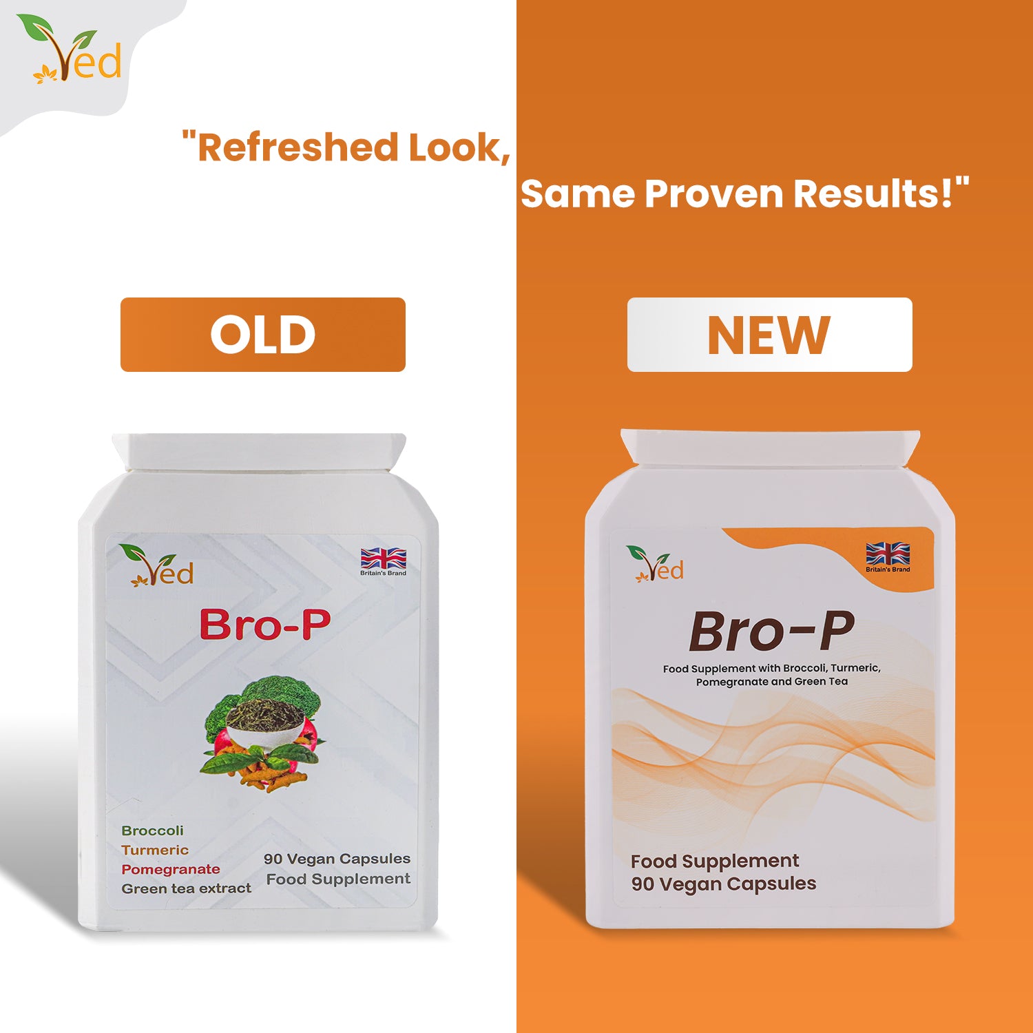 BRO-P Polyphenol Daily Antioxidant Support Capsules, Vegan 90 Capsules, 45 Days Supply