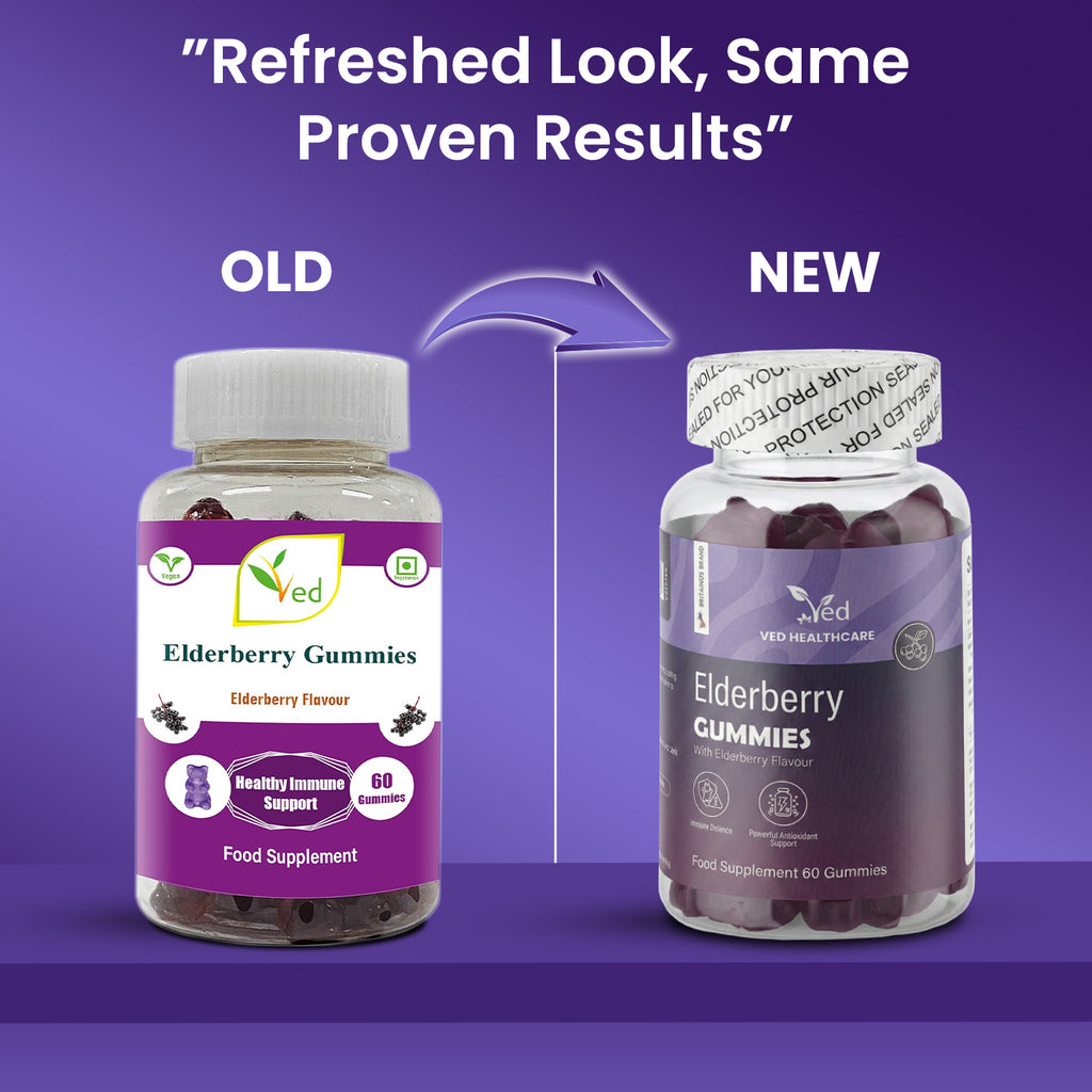 Ved Elderberry Gummies;  60 Chews 30 Days’ Supply
