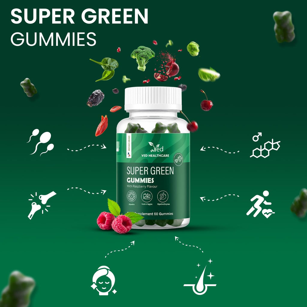 VED Super Green 60 Vegan Gummies.