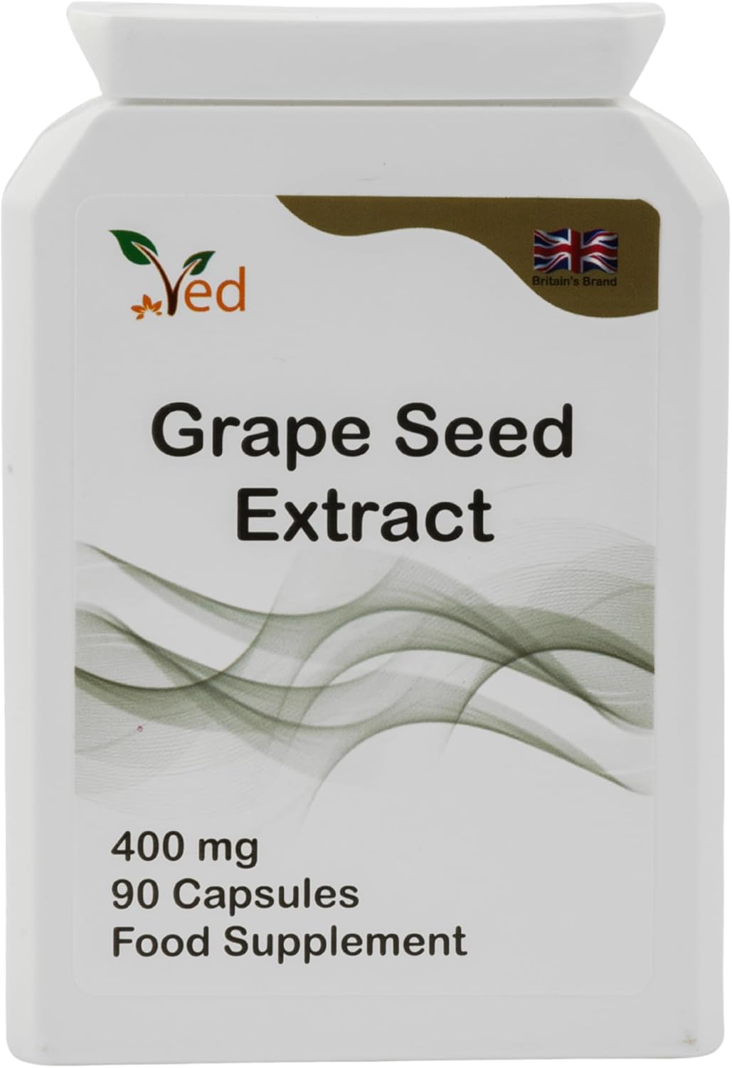 Ved OPC Grape Seed Extract Capsules, Min. 95% Oligomeric Proanthocyanidins,400 mg 90 Capsule (3 Months Supply)