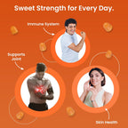 Vitamin C and Zinc Gummies, 120 Tasty Gummies, Natural Orange Flavour, 2 per Day, Gluten-GummiesFree, Non-GMO & Vegan-Friendly, Easy to Chew,...