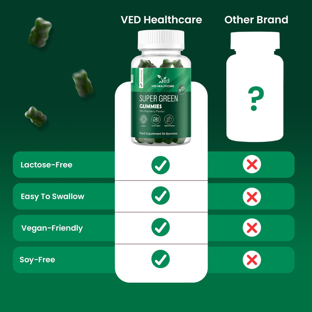 VED Super Green 60 Vegan Gummies.