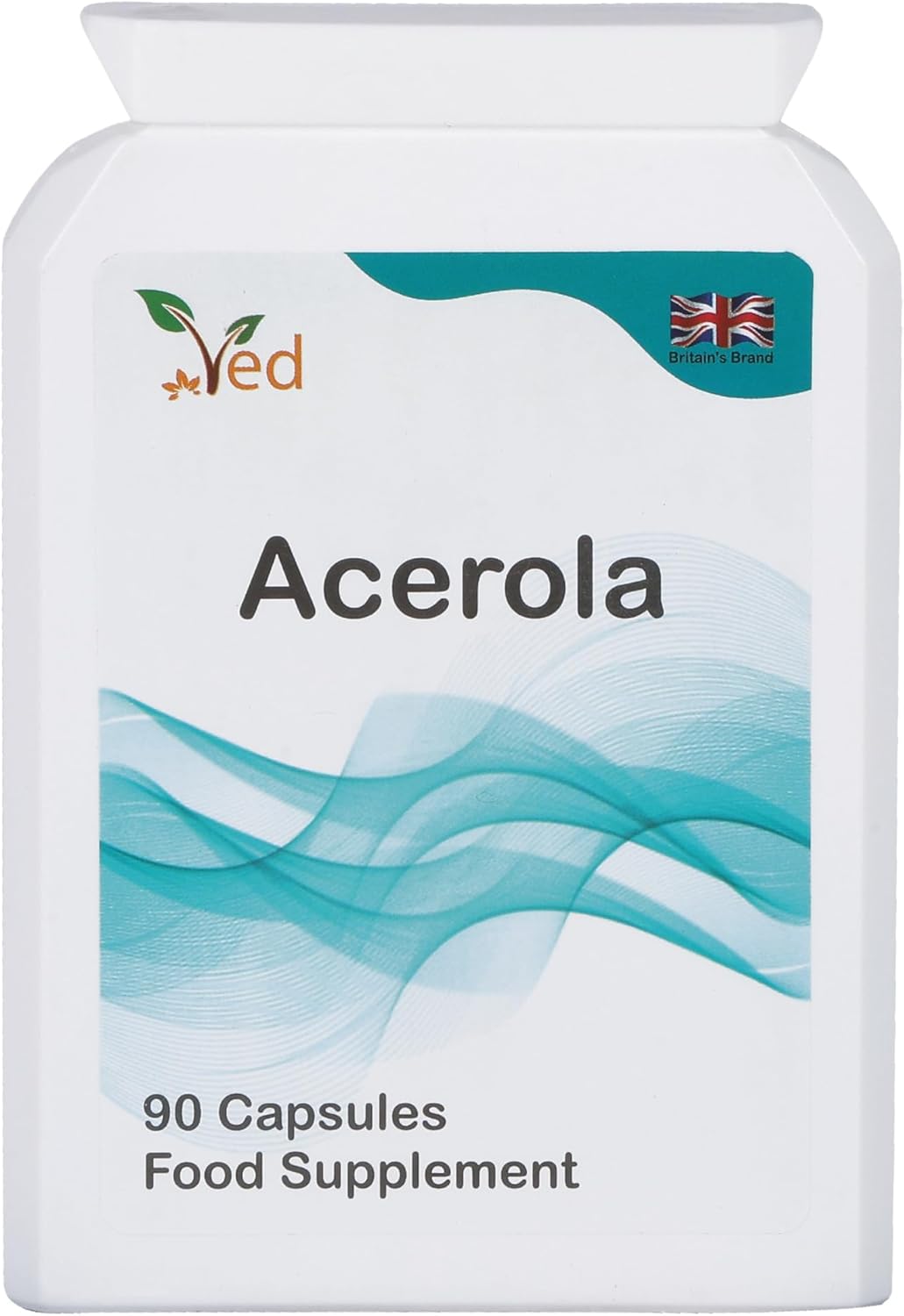 Ved Organic Acerola Cherry, Acerola Cherry Spray Dried Juice Powder 850 mg, 90 Capsule (45 Days Supply)