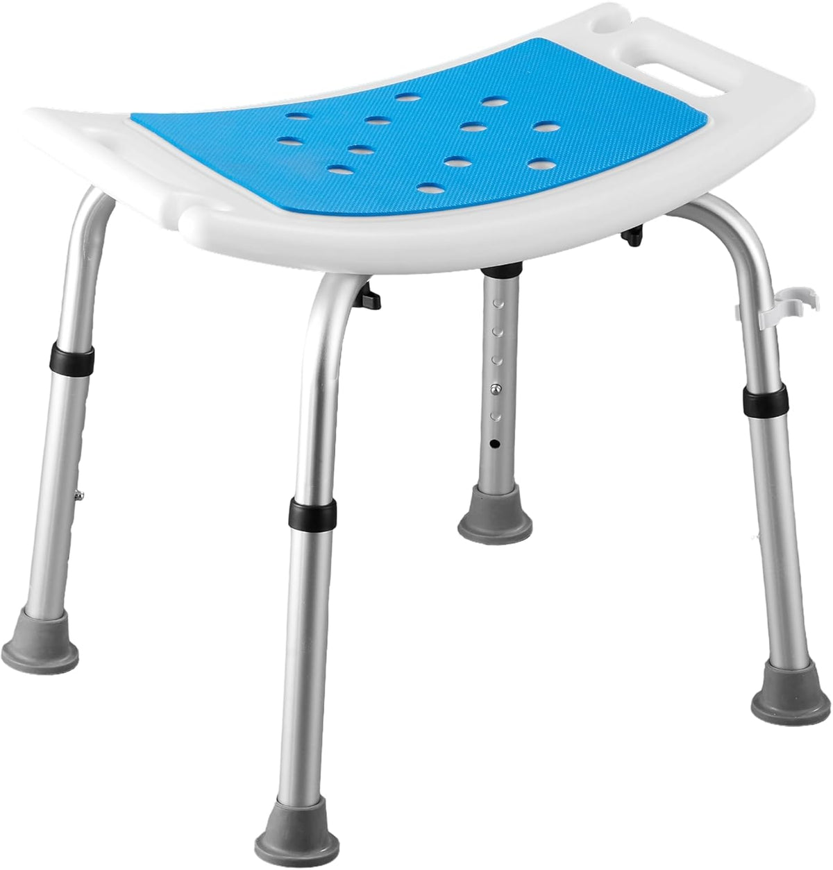 VED Adjustable Non-Slip Shower Stool – Lightweight Rust-Free Aluminium Bath Chair for Elderly, Disabled, Pregnancy, Post Surgery, 14.96 to 20.07 inch (38 to 51 cm)