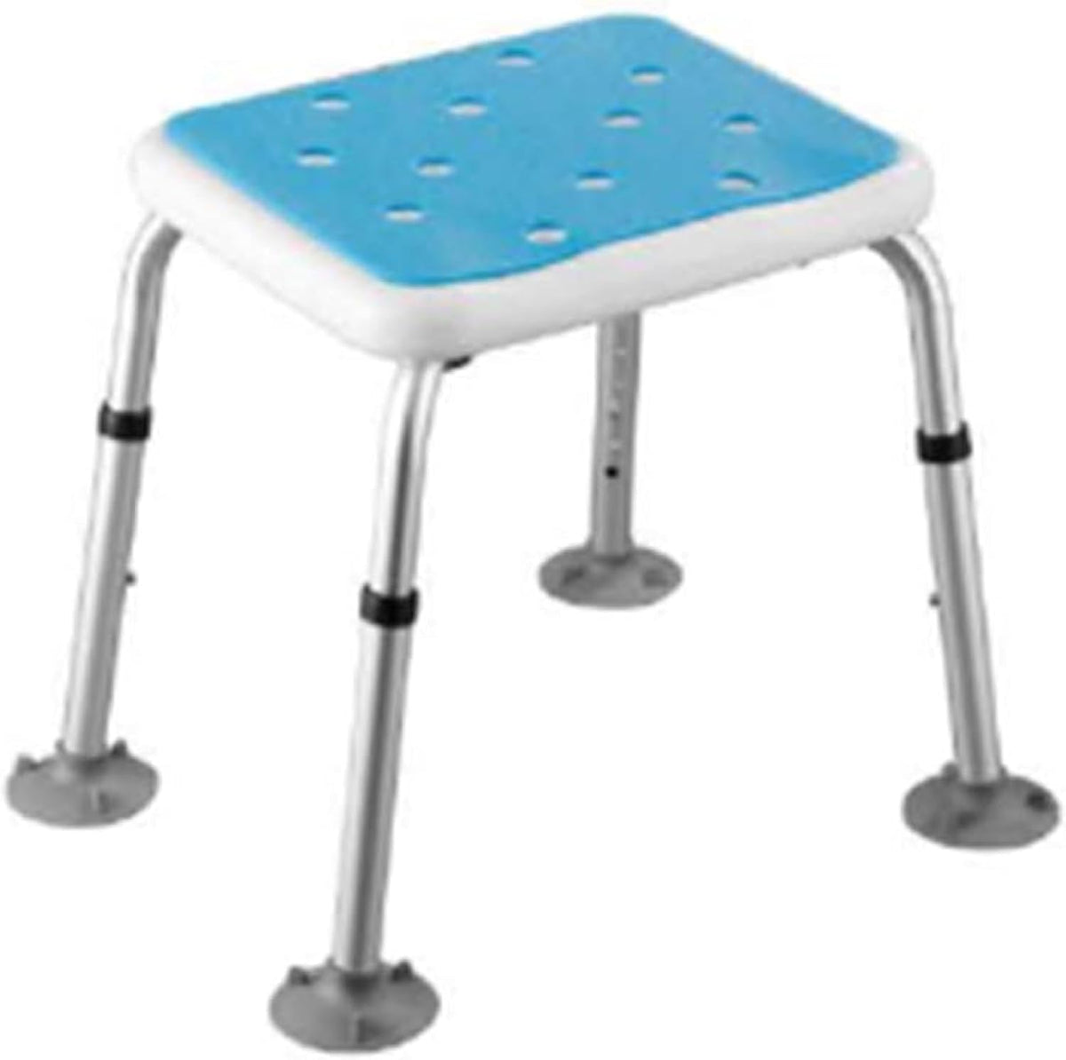 VED Shower Stool, 3 Positions Height Adjustable Bath Shower Chair, Portable Non-Slip Bathroom Bench Seat for Elderly, Handicap and Disabled