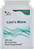 Ved Lion’s Mane Supplement 450mg, 90 Capsule (3 Months Supply)