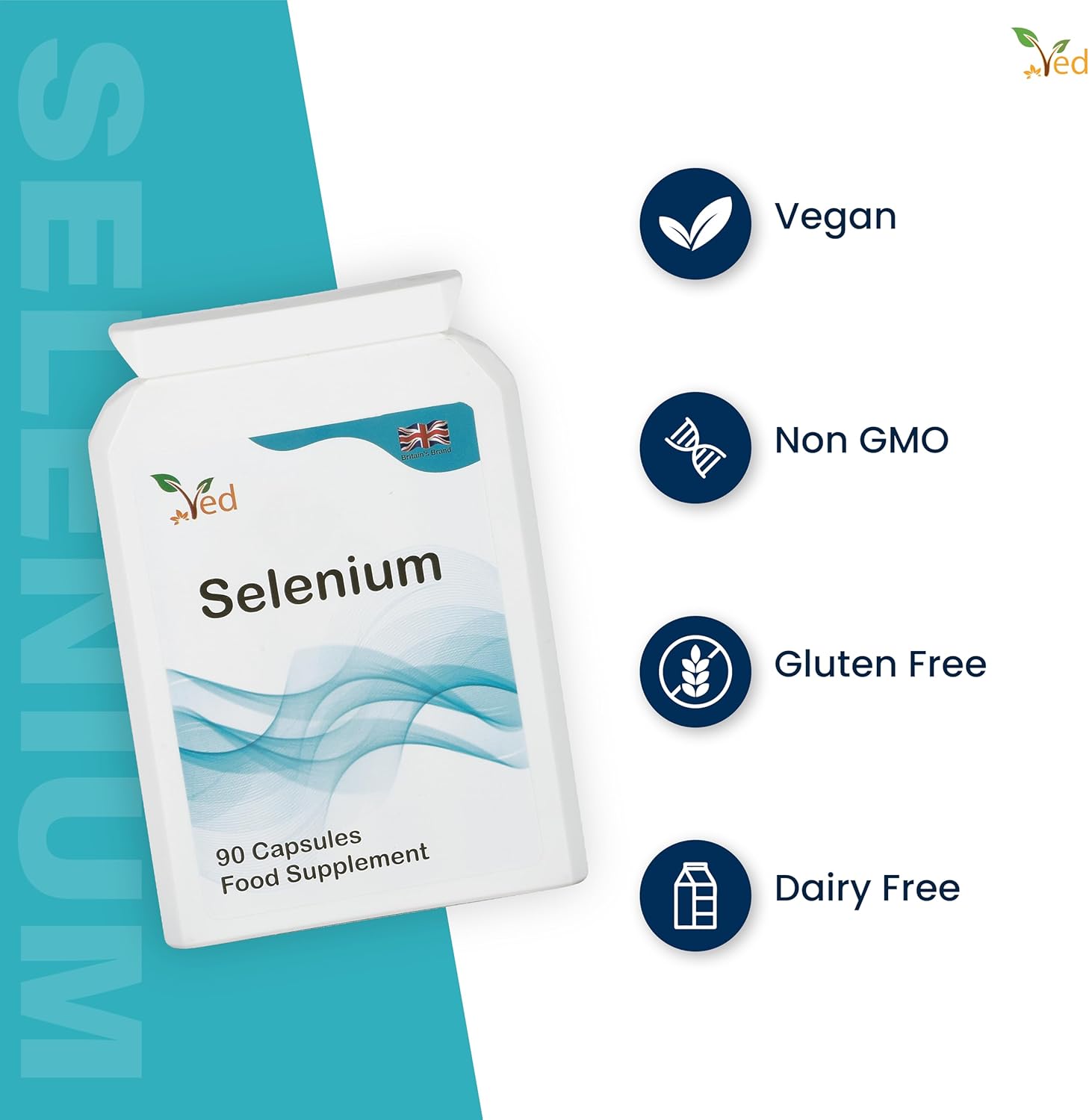Ved Selenium 200mcg, 90 Capsule (3 Months Supply)