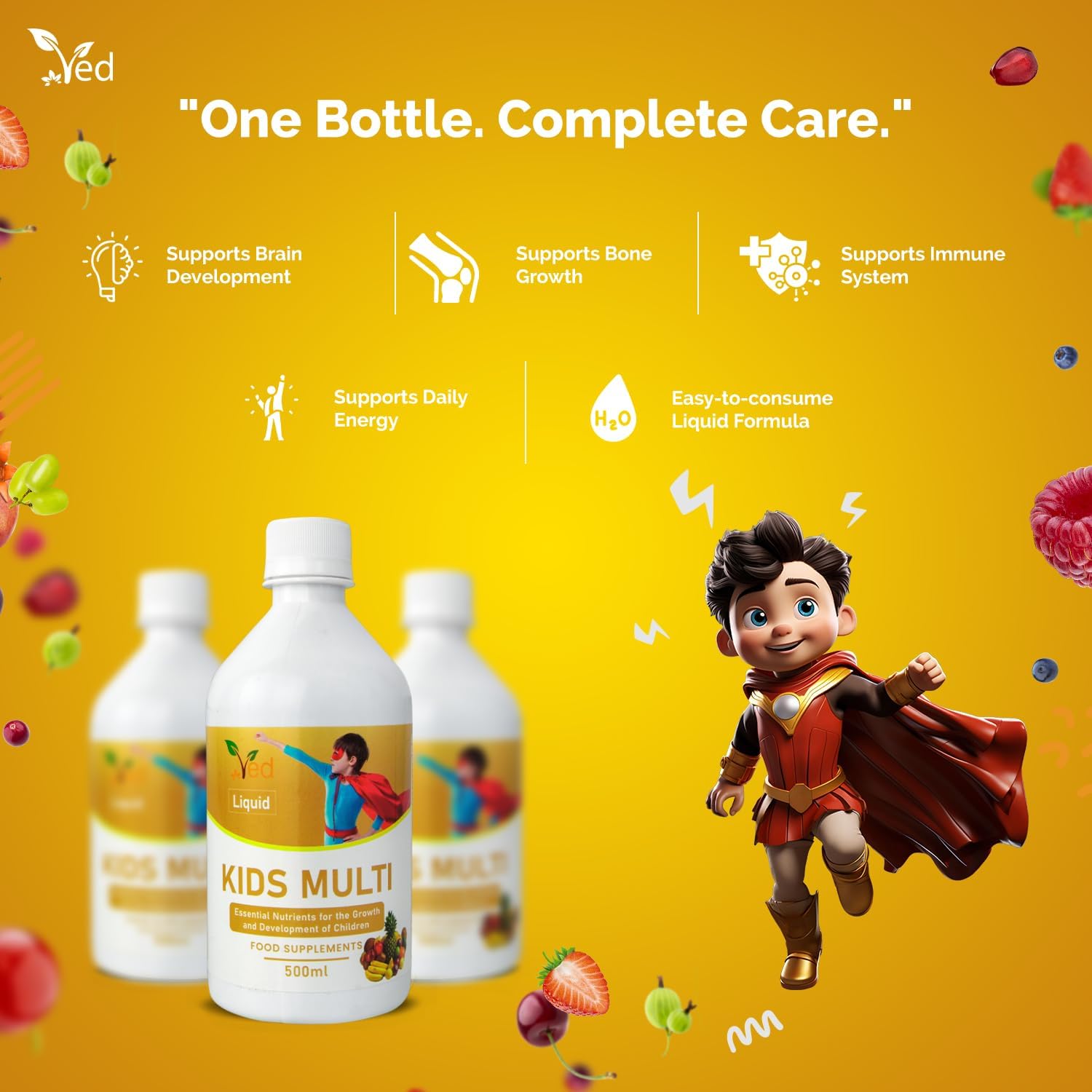 Ved Kids Multi Immune Support for Children, 500ml(33 Days Supply).