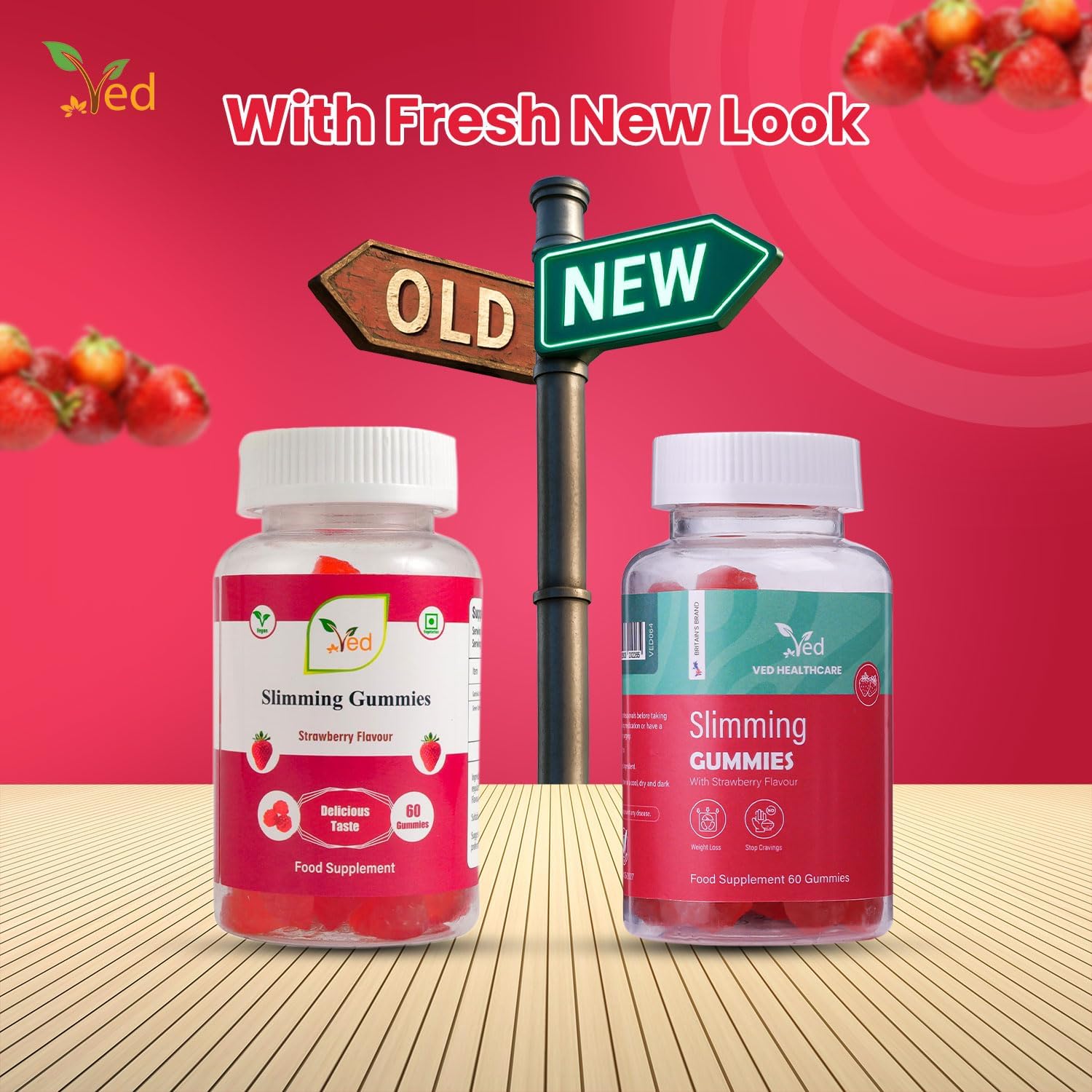 Ved Garcinia Cambogia Gummies, Weight loss Supplement for Maximum Results & Aid for Slimming, Suitable for Men and Women- 60 Chews 30 Days’ Supply.