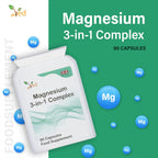 Ved Magnesium 3-in-1 Complex, 90 Capsules(45 Days Supply)