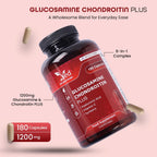 Glucosamine Sulfate & Chondroitin Complex with MSM, Turmeric, Hyaluronic Acid & Vitamin C – 180 Capsules (2 Per Day, Up to 3 Months Supply) – Non-GMO.