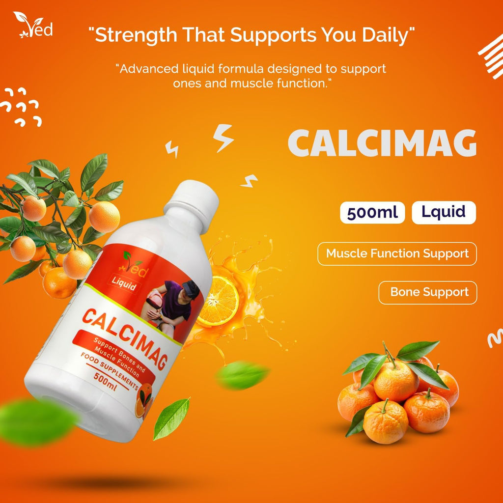 Ved Calcium, Magnesium, Vitamin D3 and Zinc Vegan Liquid Supplement, 500 ml.