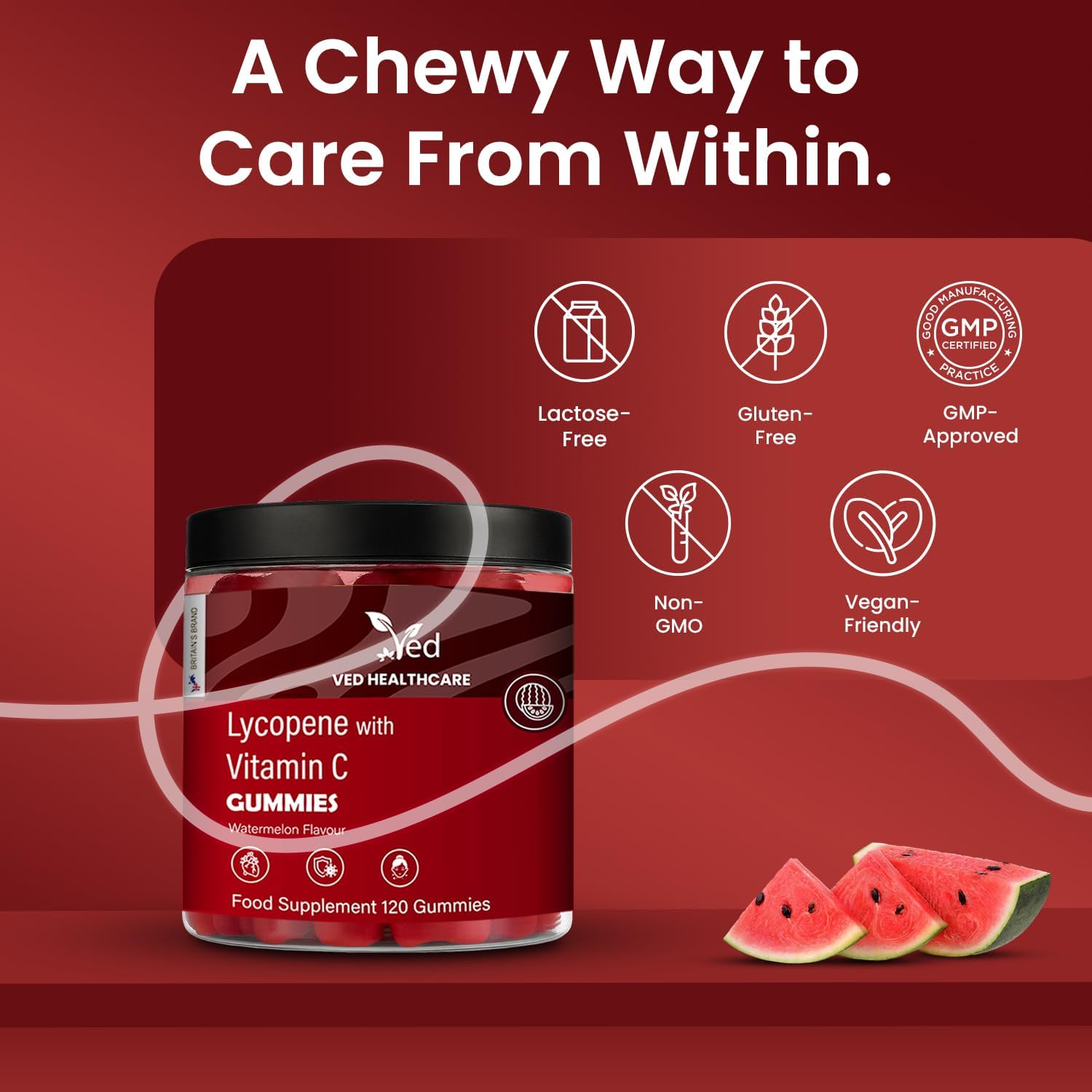 Ved Lycopene Supplements 120 Gummies