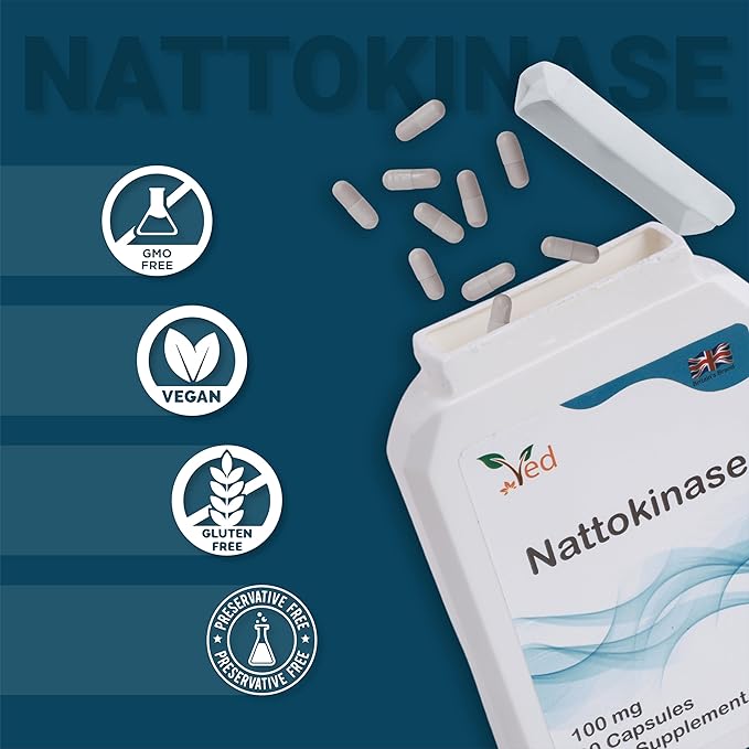 Ved Nattokinase, 2000 FU / 100mg, 90 Capsules (3 Months Supply)