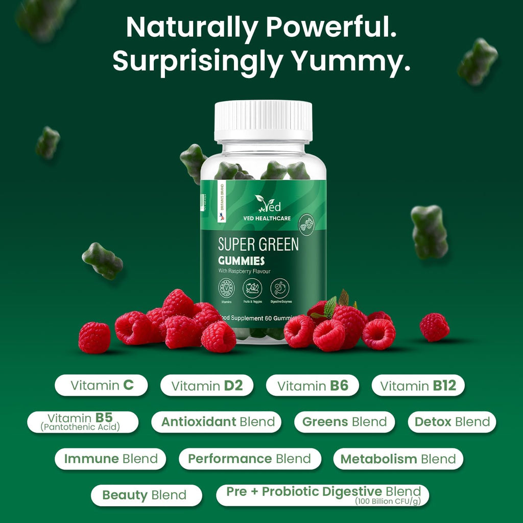 VED Super Green 60 Vegan Gummies.