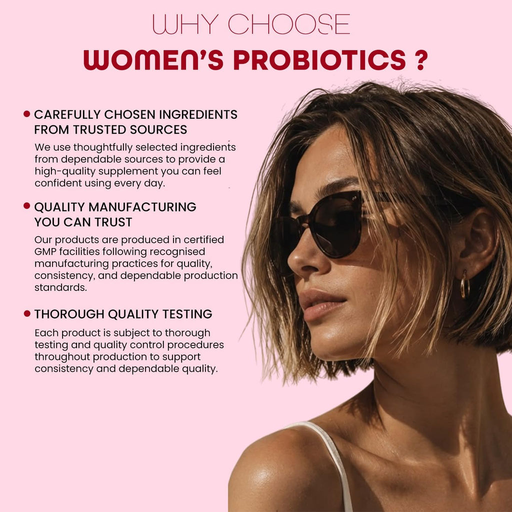 Women's Pro-bio Capsules 30 Billion CFU, 90 Delayed Release Vegan | 1 Month Supply, D-Mannose, Cranberry, Hibiscus & Sea Buckthorn Extracts