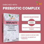 Ved Immunity Complex Probiotics and Prebiotics Complex - 10 Billion CFU - 20 Live Bacterial Cultures - 28 Probiotic Complex Capsules for Children - Lactobacillus Plantarum, Casei.(Peck of 2)
